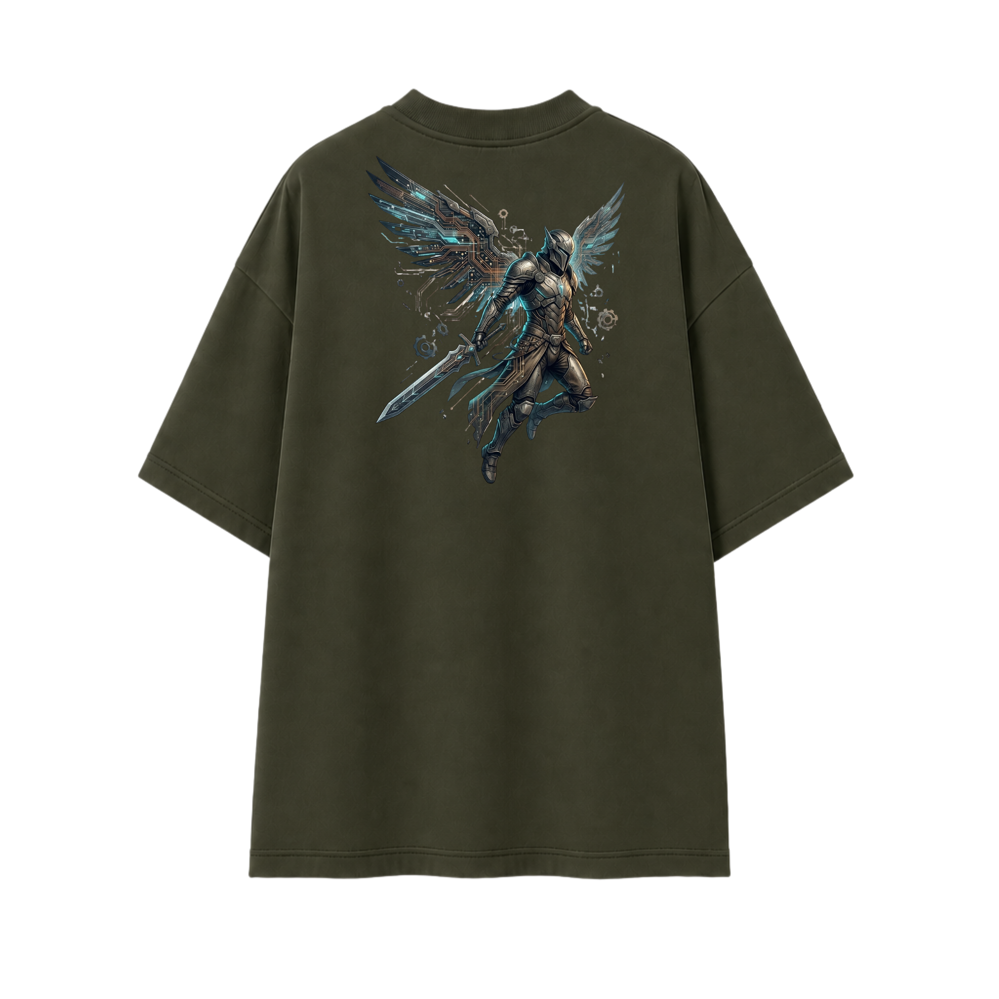 Somokriti Premium Cotton Printed T-Shirt - Nova Guardian | Oversized Fit, Half Sleeve, Round Neck | Unisex
