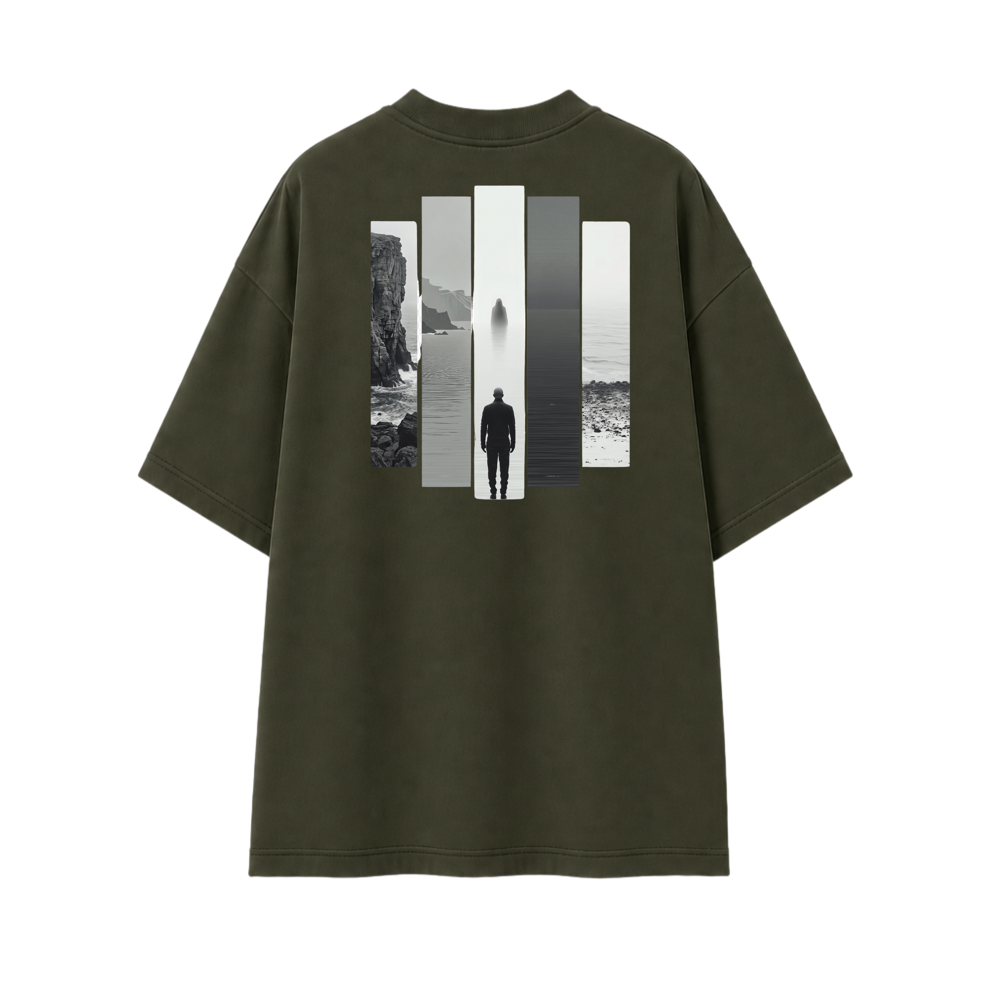 Somokriti Premium Cotton Printed T-Shirt - Silent Horizon | Oversized Fit, Half Sleeve, Round Neck | Unisex