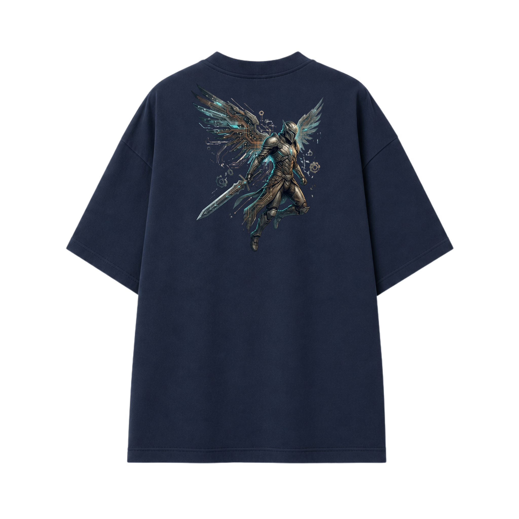 Somokriti Premium Cotton Printed T-Shirt - Nova Guardian | Oversized Fit, Half Sleeve, Round Neck | Unisex