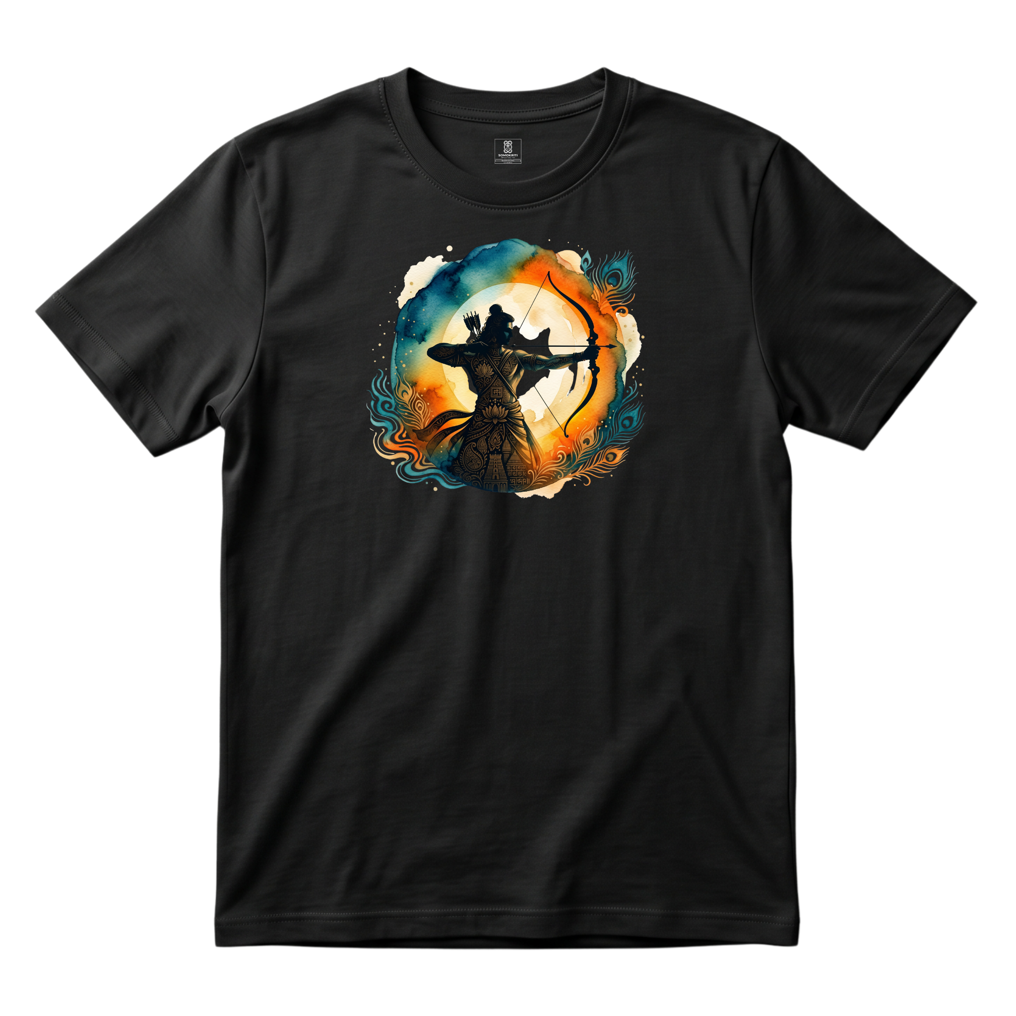 Somokriti Unisex Premium Cotton Printed T-Shirt - The Infinite Aim | Lord Rama | Regular Fit, Half Sleeve, Round Neck