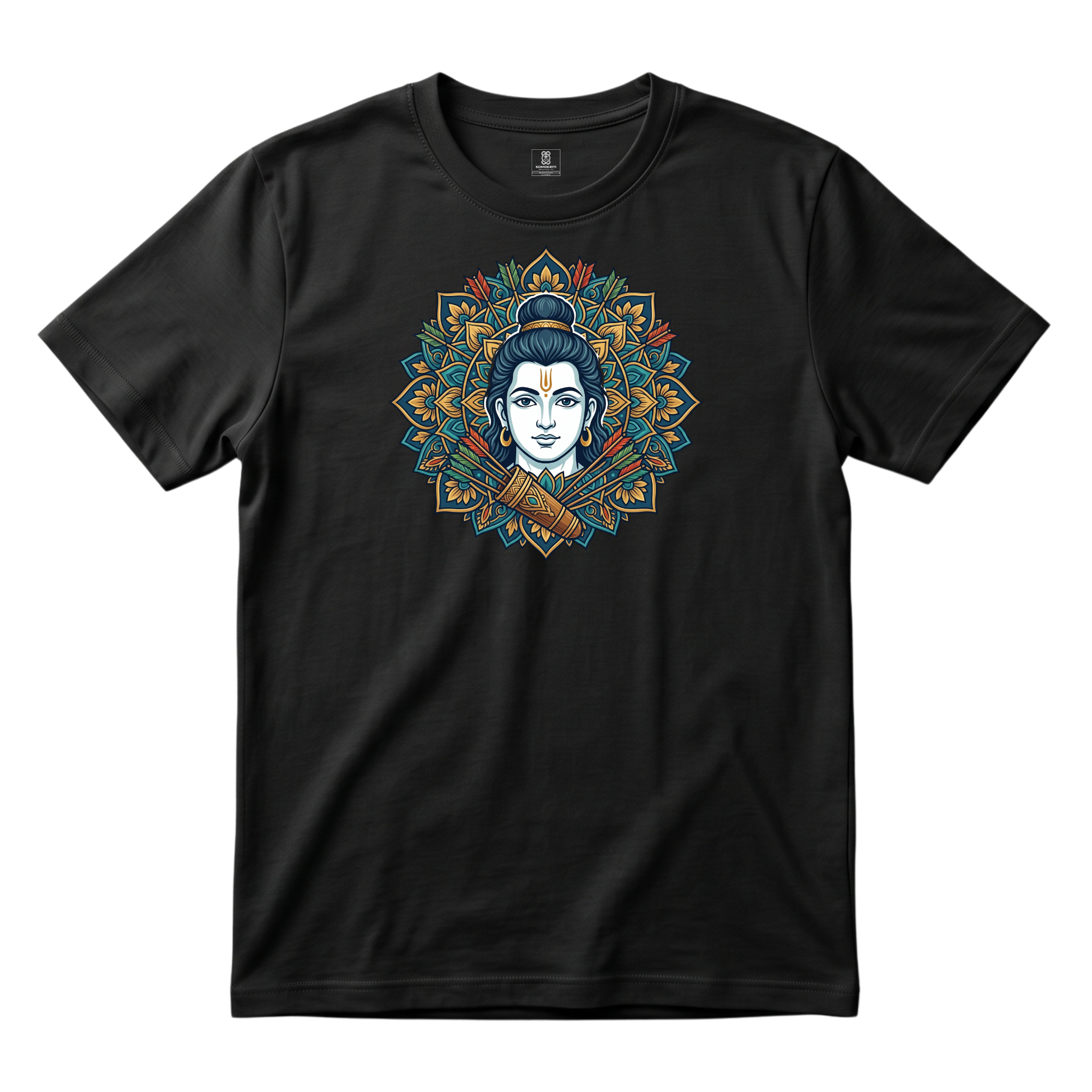 Somokriti Unisex Premium Cotton Printed T-Shirt - The Dharma Warrior | Regular Fit, Half Sleeve, Round Neck