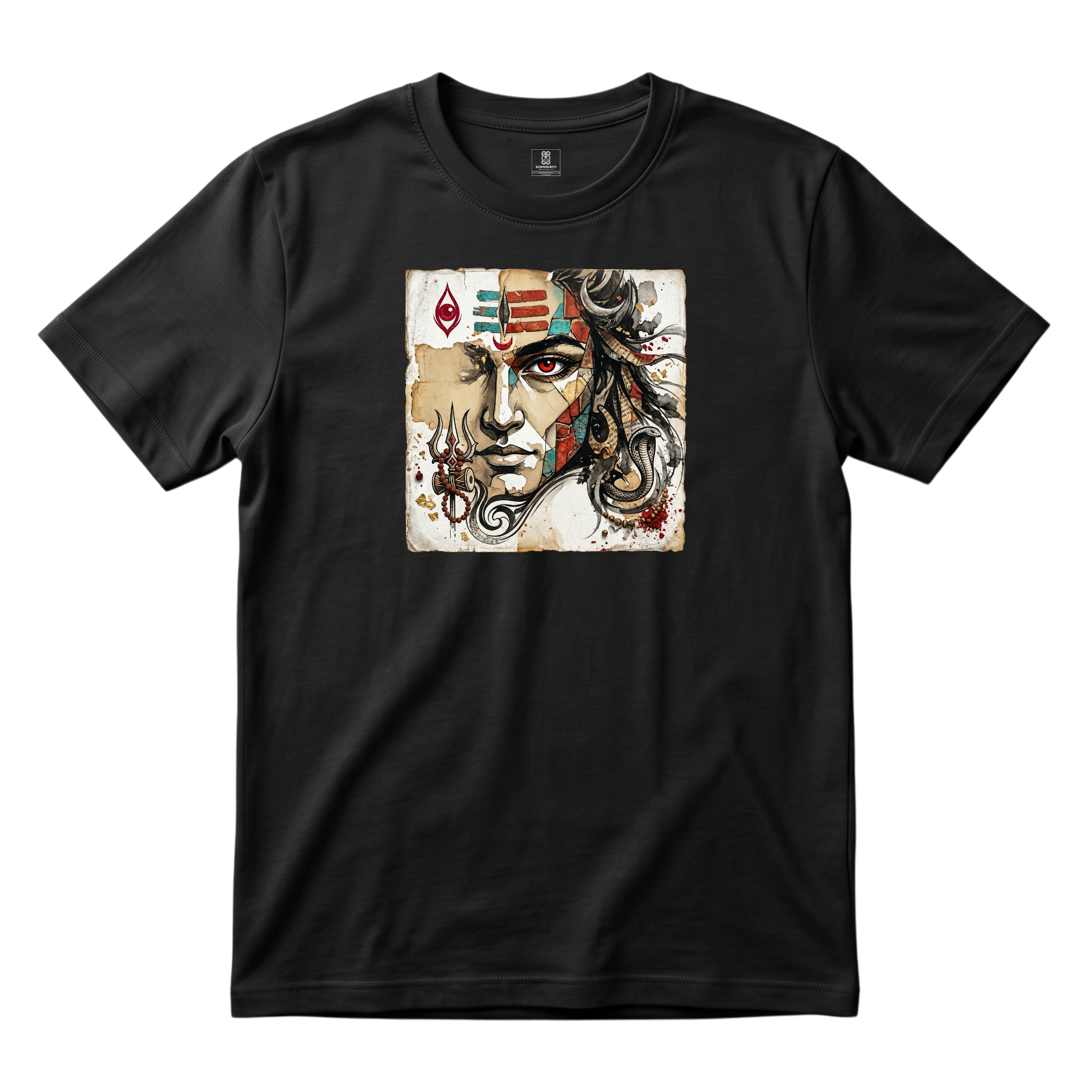 Somokriti Unisex Premium Cotton Printed T-Shirt - The Eternal Yogi | Mahadev | Regular Fit, Half Sleeve, Round Neck
