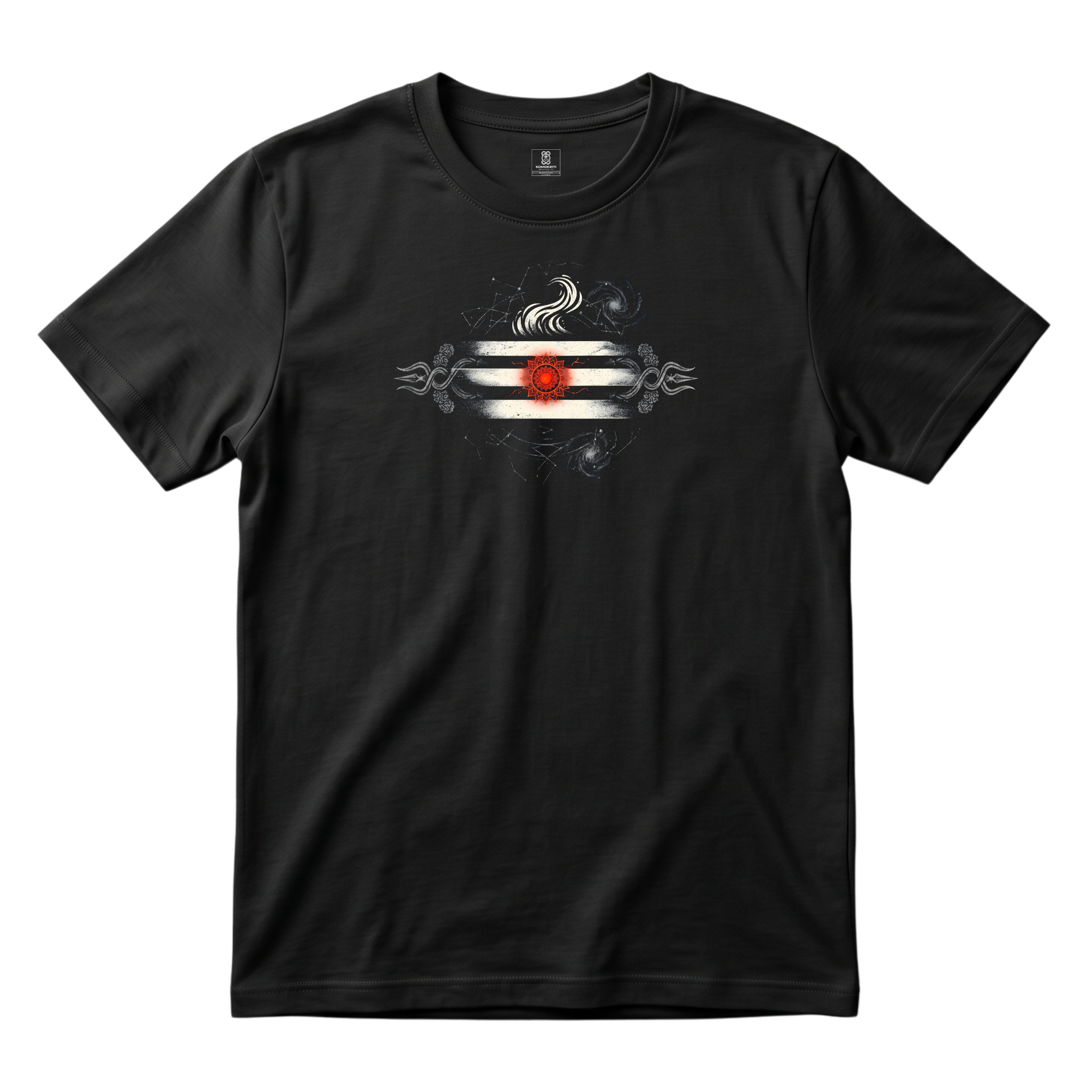 Somokriti Unisex Premium Cotton Printed T-Shirt - The Cosmic Awakening | Mahadev Third Eye | Regular Fit, Half Sleeve, Round Neck