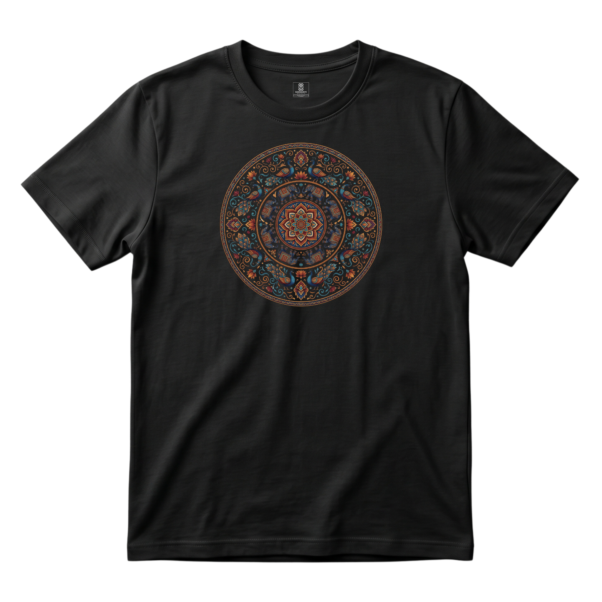 Somokriti Unisex Premium Cotton Printed T-Shirt - The Heritage Mandala | Regular Fit, Half Sleeve, Round Neck