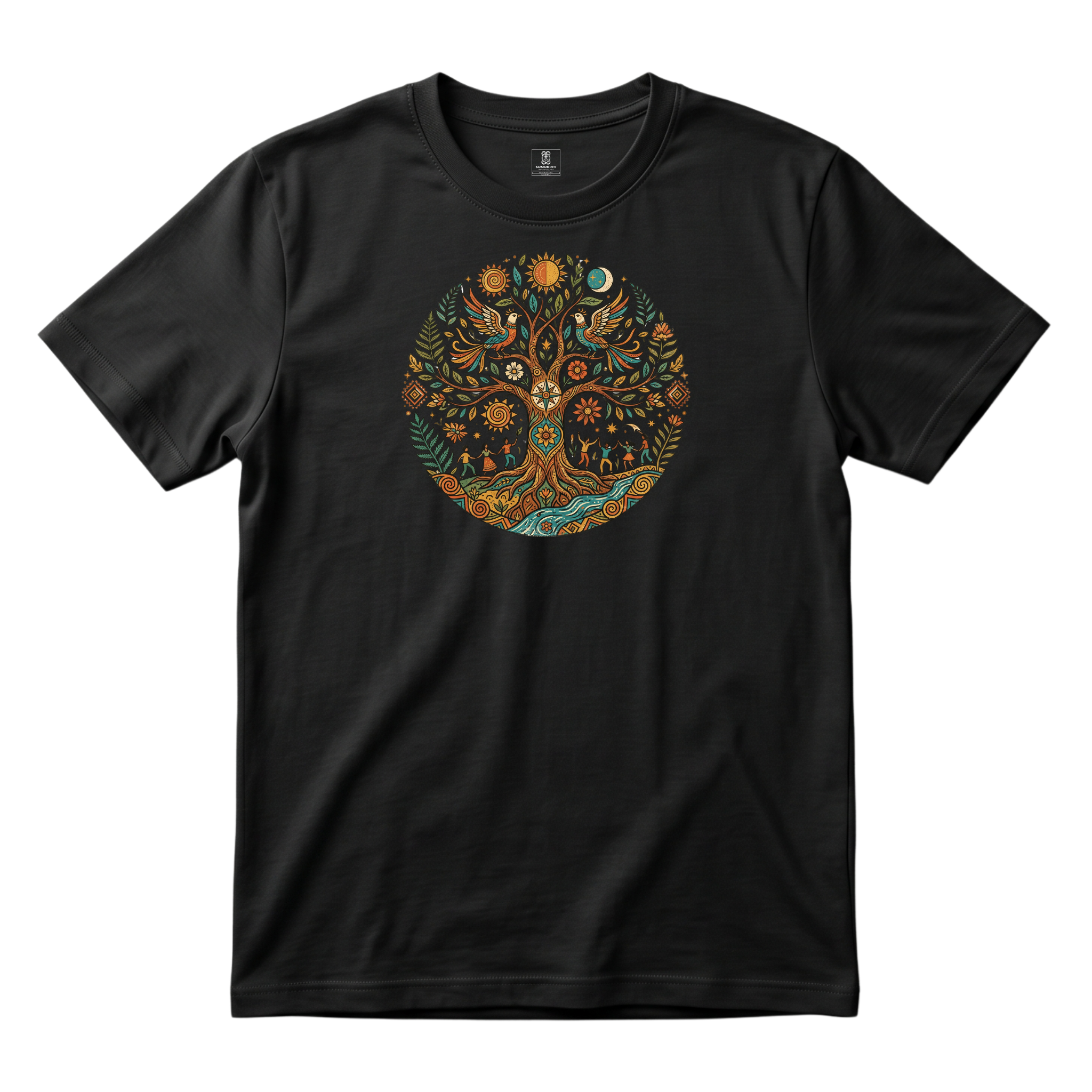 Somokriti Unisex Premium Cotton Printed T-Shirt - The Eternal Bond | Regular Fit, Half Sleeve, Round Neck