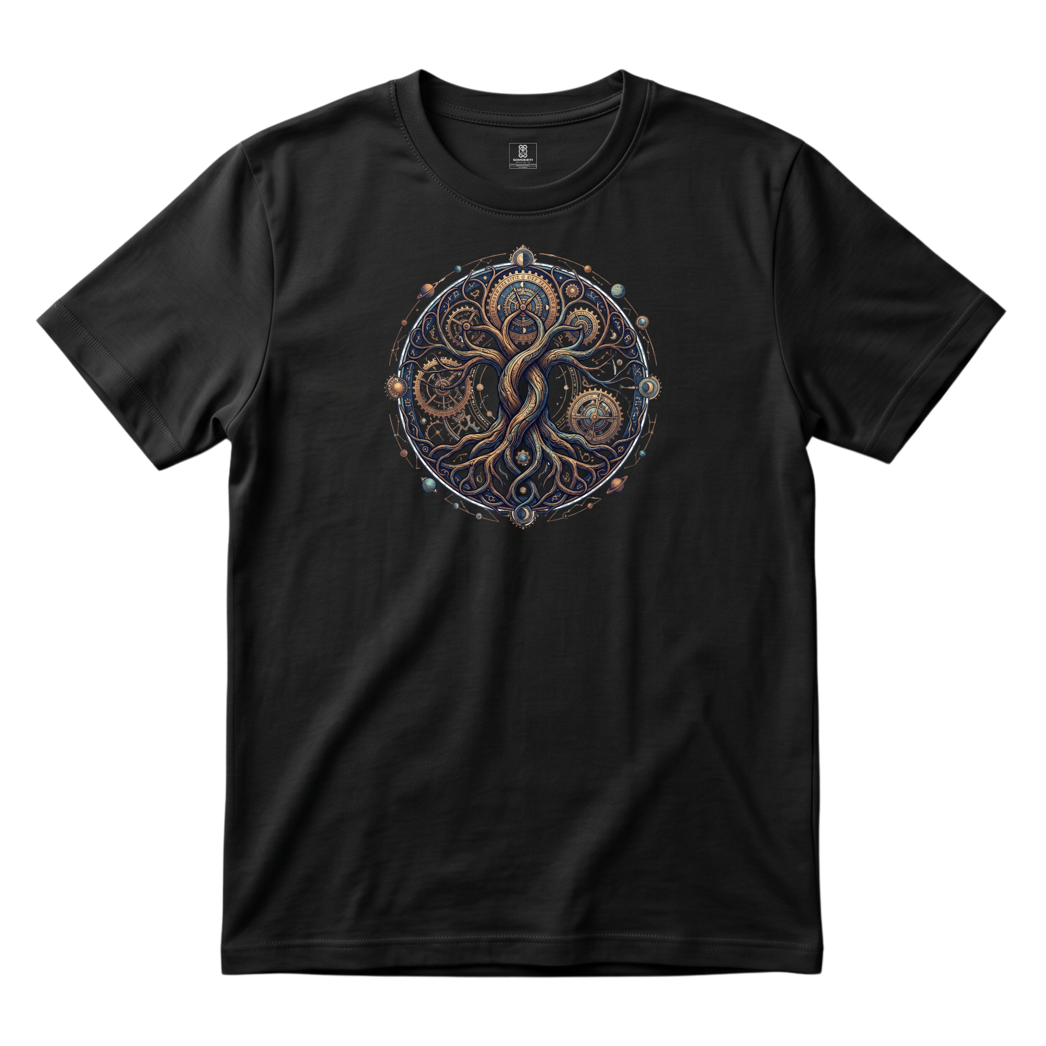 Somokriti Unisex Premium Cotton Printed T-Shirt - The Cosmic Engine | Regular Fit, Half Sleeve, Round Neck