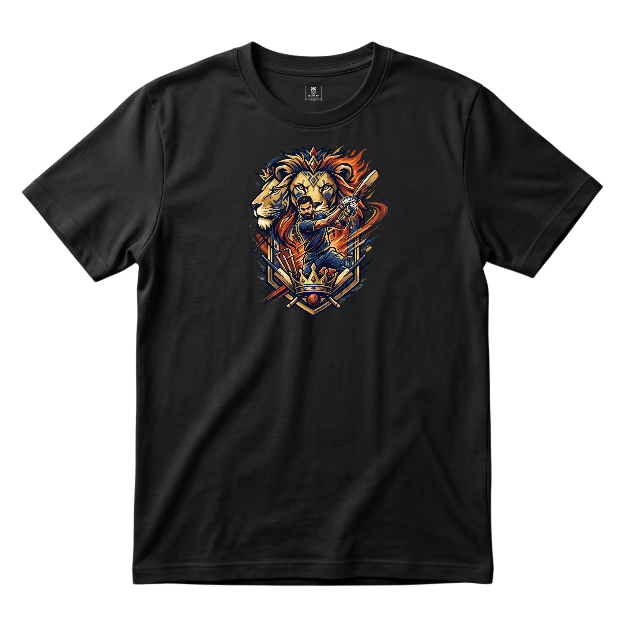 Somokriti Unisex Premium Cotton Printed T-Shirt - The King’s Roar | Regular Fit, Half Sleeve, Round Neck