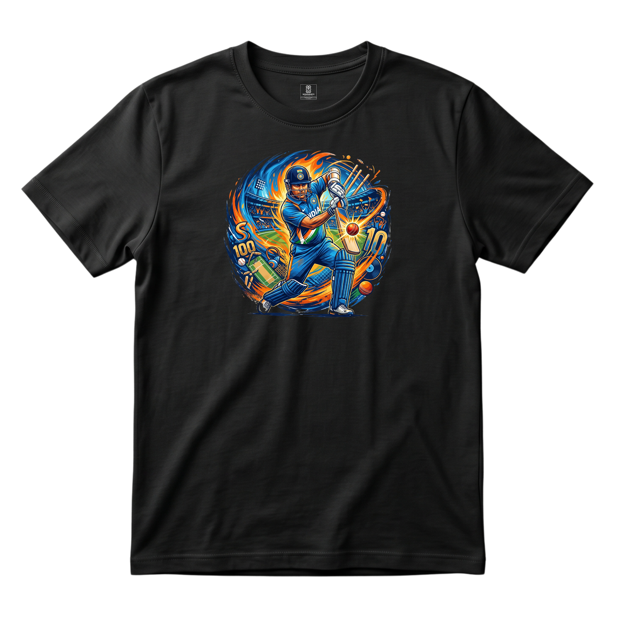 Somokriti Unisex Premium Cotton Printed T-Shirt - The Master Blaster | Regular Fit, Half Sleeve, Round Neck