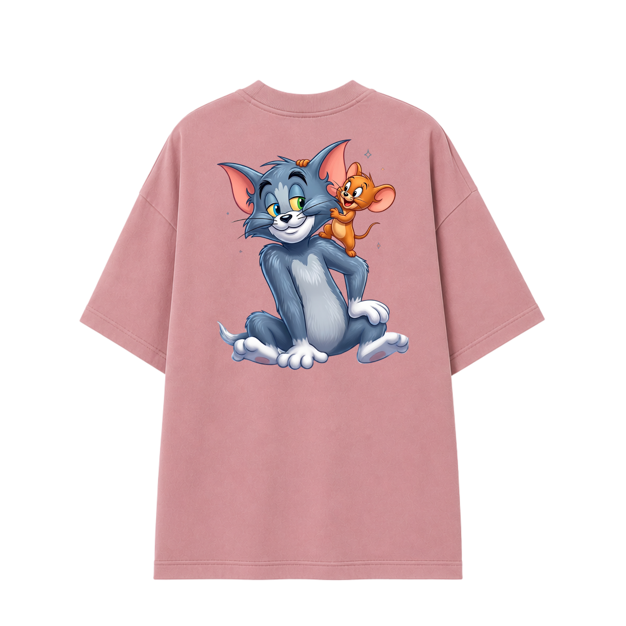 Somokriti Premium Cotton Printed T-Shirt - Tom and Jerry | Oversized Fit, Half Sleeve, Round Neck | Unisex