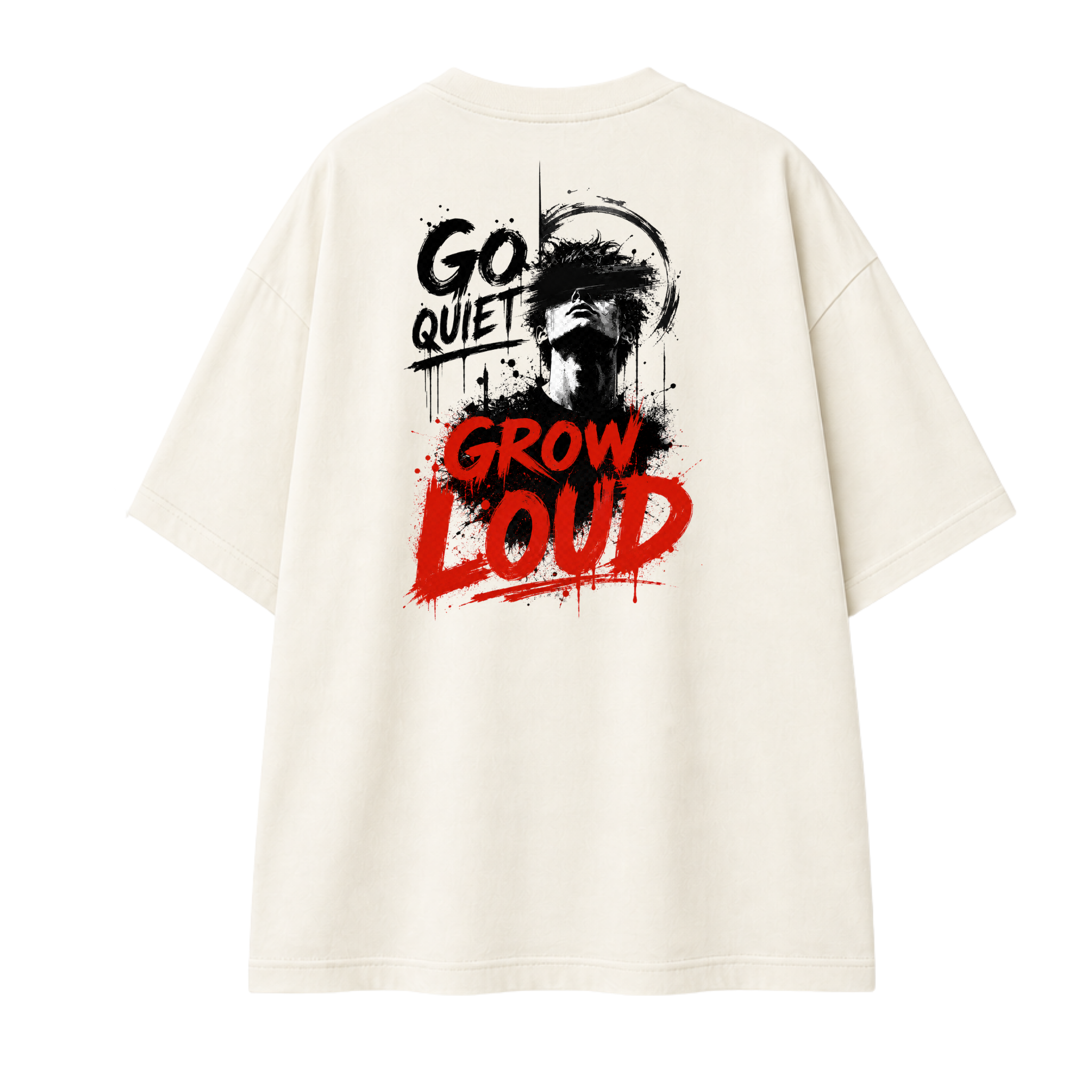 Somokriti Premium Cotton Printed T-Shirt - Quiet Strength | Oversized Fit, Half Sleeve, Round Neck | Unisex