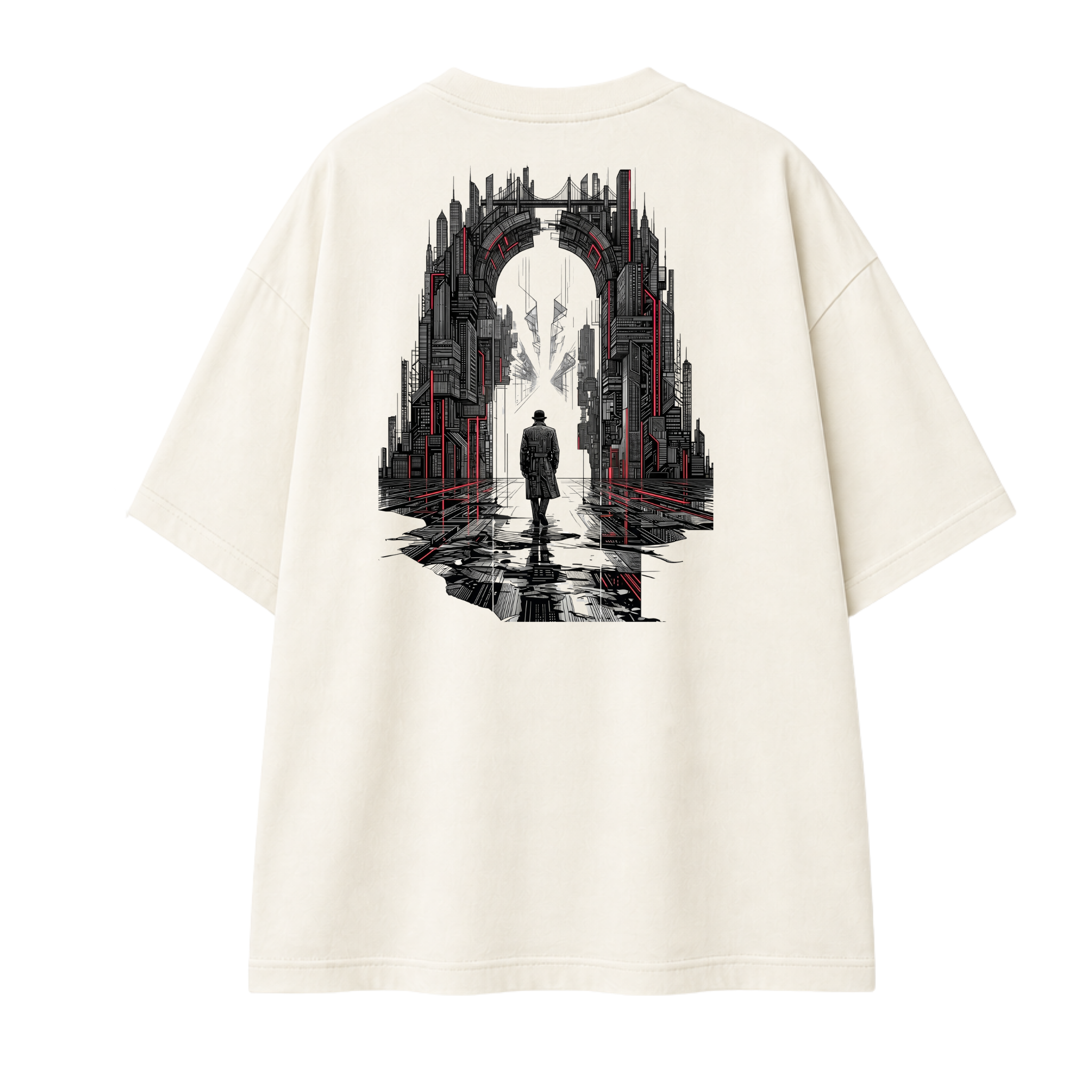 Somokriti Premium Cotton Printed T-Shirt - Void Walker | Oversized Fit, Half Sleeve, Round Neck | Unisex