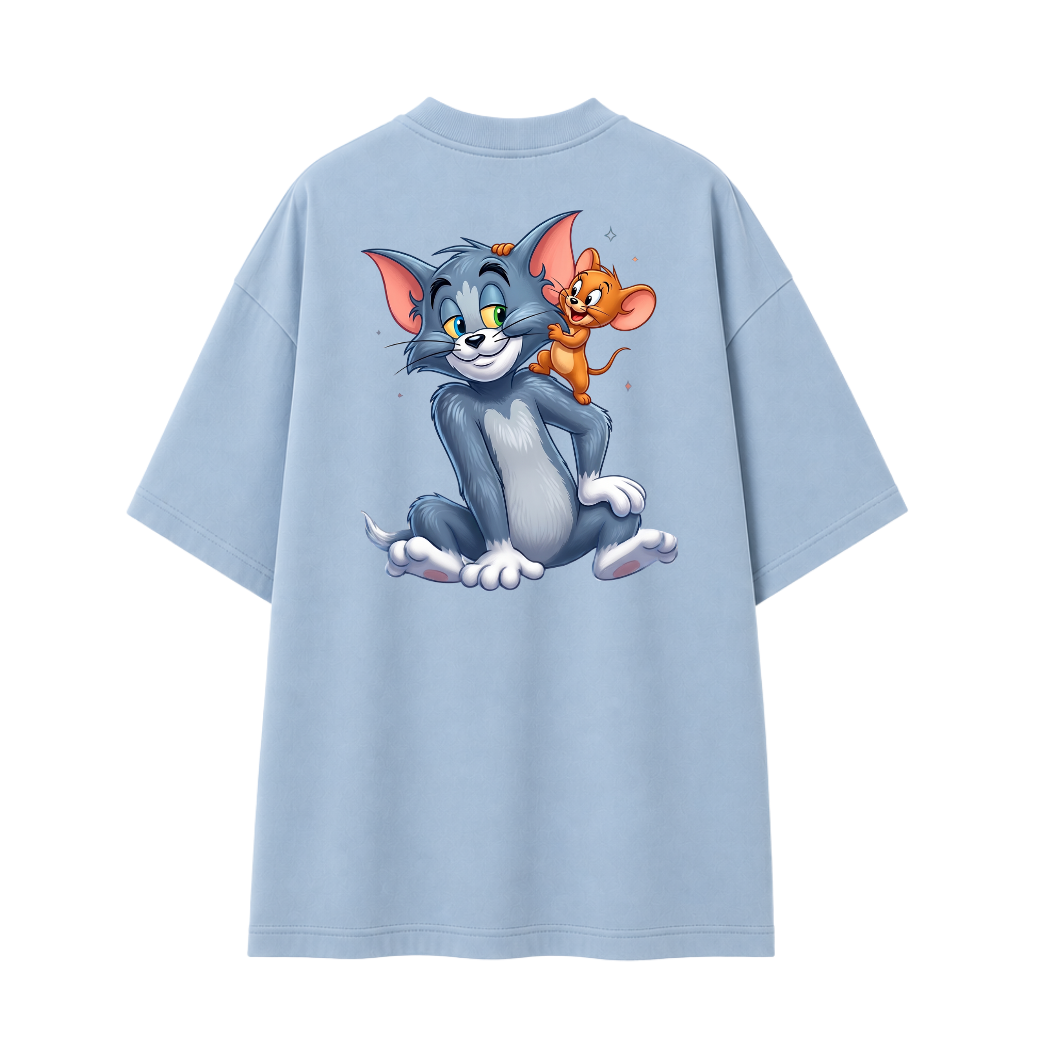 Somokriti Premium Cotton Printed T-Shirt - Tom and Jerry | Oversized Fit, Half Sleeve, Round Neck | Unisex