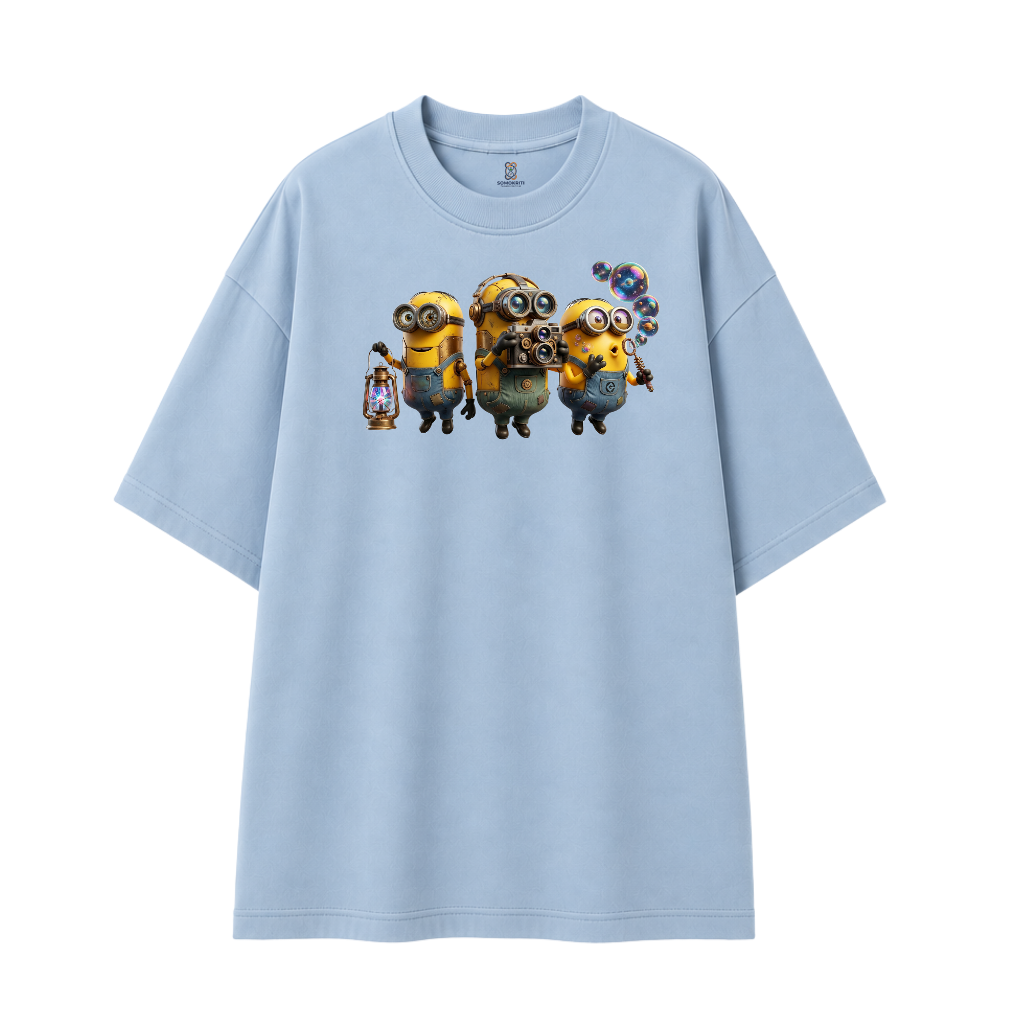 Somokriti Premium Cotton Printed T-Shirt - Minion Mischief | Oversized Fit, Half Sleeve, Round Neck | Unisex