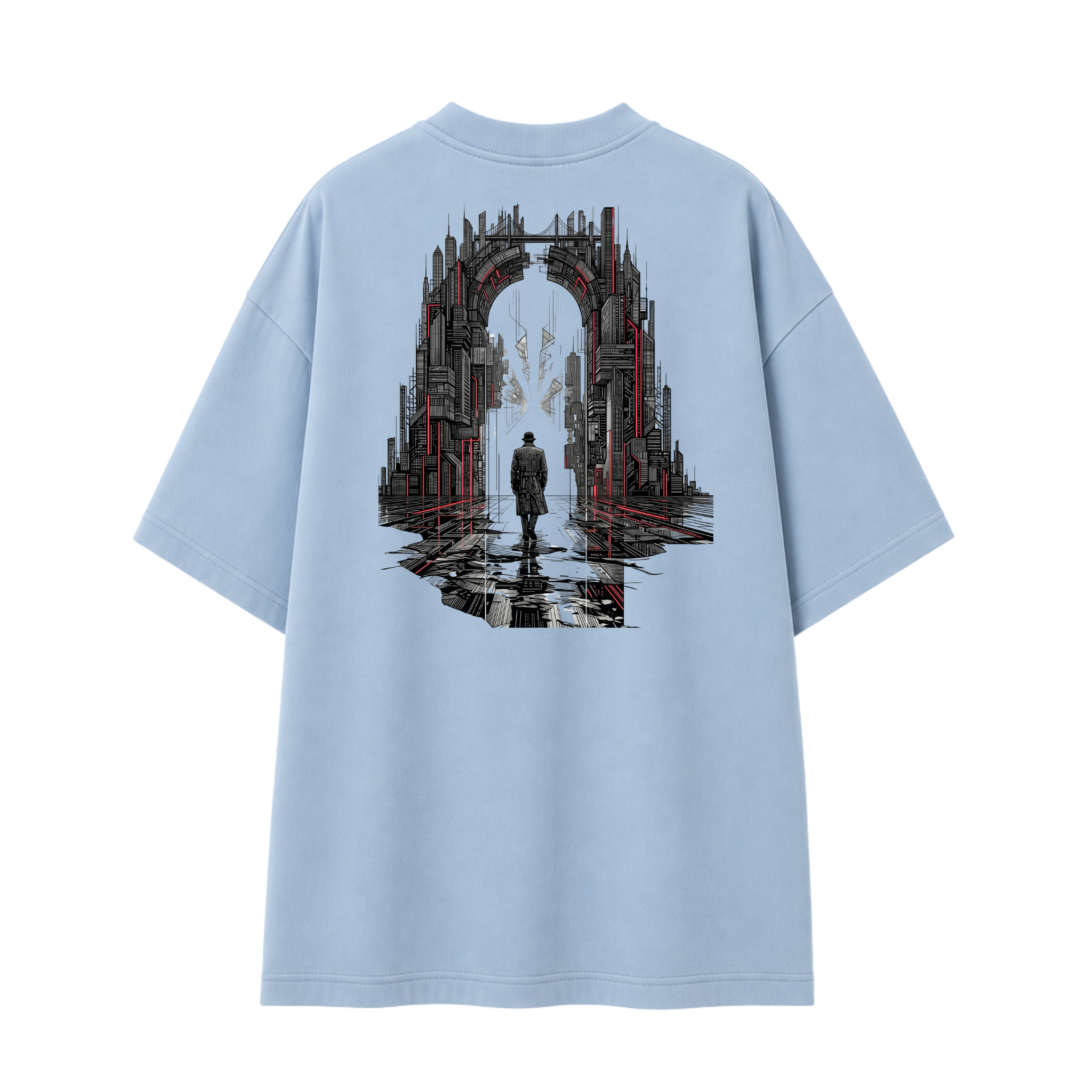 Somokriti Premium Cotton Printed T-Shirt - Void Walker | Oversized Fit, Half Sleeve, Round Neck | Unisex