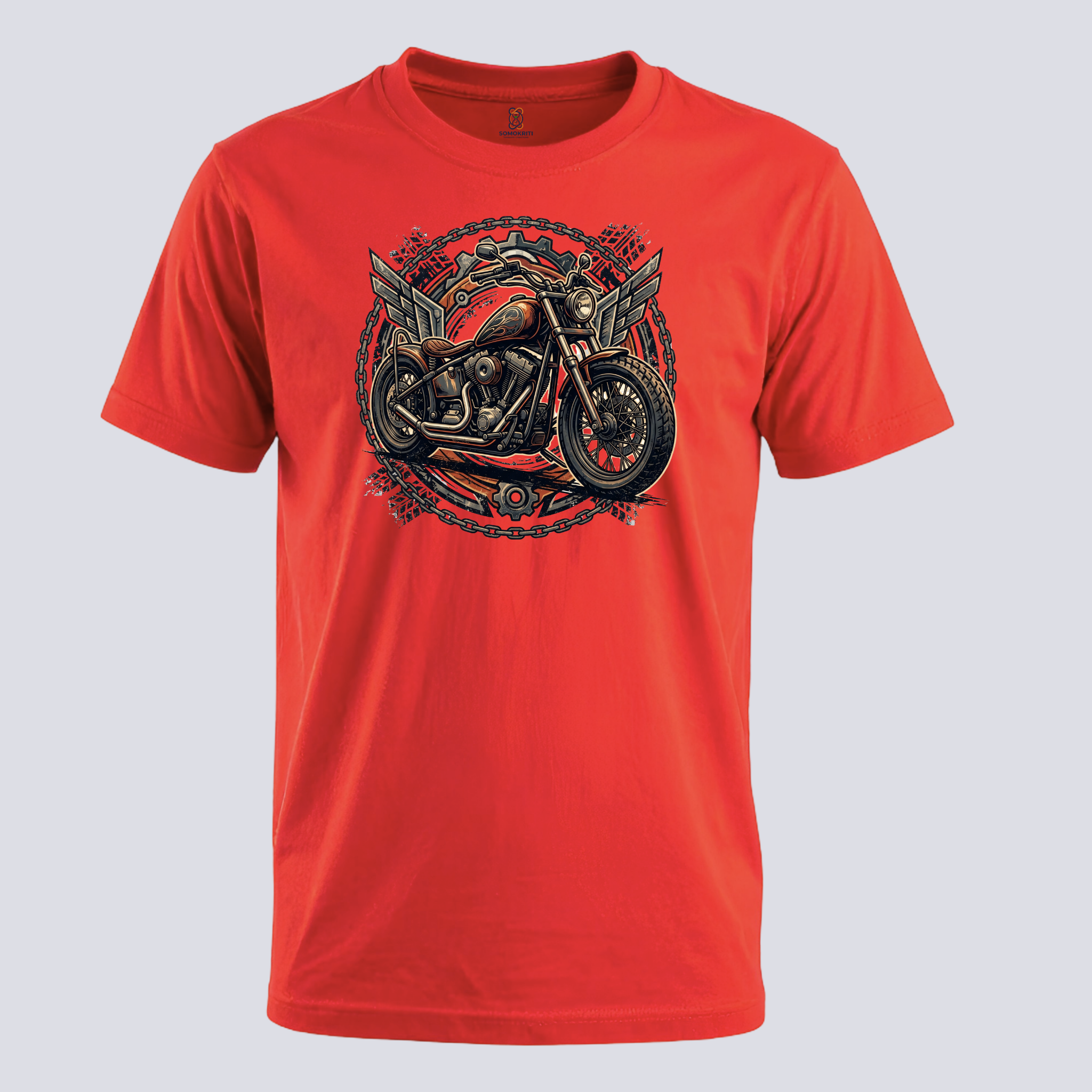 Somokriti Unisex Premium Cotton Printed T-Shirt - The Iron Rebel | Regular Fit, Half Sleeve, Round Neck