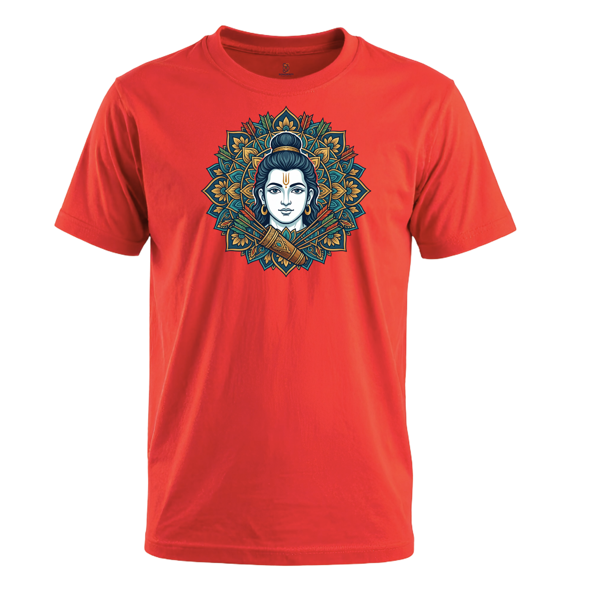 Somokriti Unisex Premium Cotton Printed T-Shirt - The Dharma Warrior | Regular Fit, Half Sleeve, Round Neck