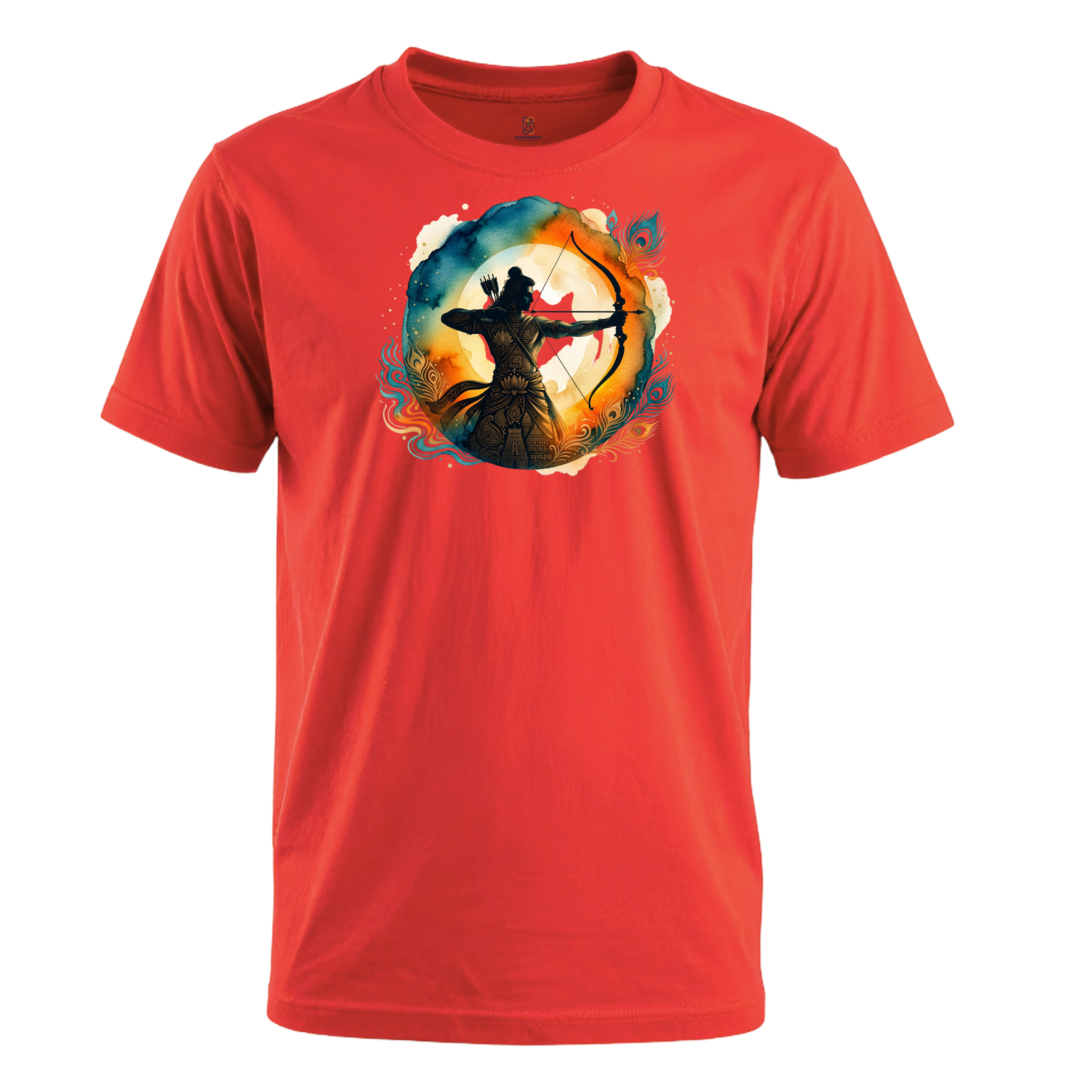 Somokriti Unisex Premium Cotton Printed T-Shirt - The Infinite Aim | Lord Rama | Regular Fit, Half Sleeve, Round Neck