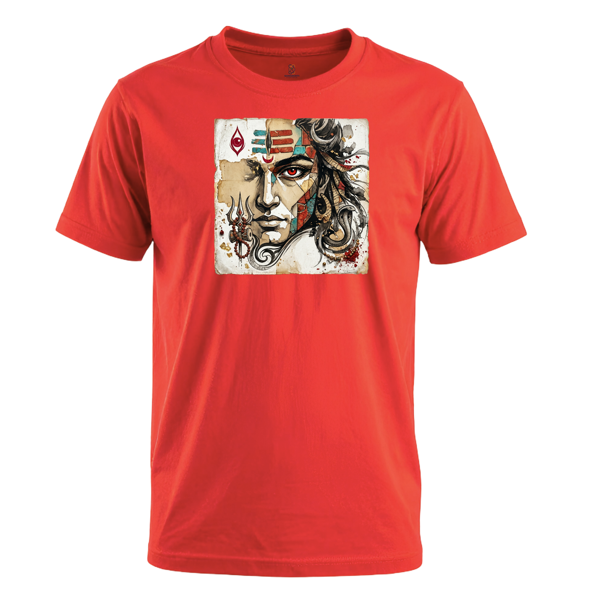 Somokriti Unisex Premium Cotton Printed T-Shirt - The Eternal Yogi | Mahadev | Regular Fit, Half Sleeve, Round Neck