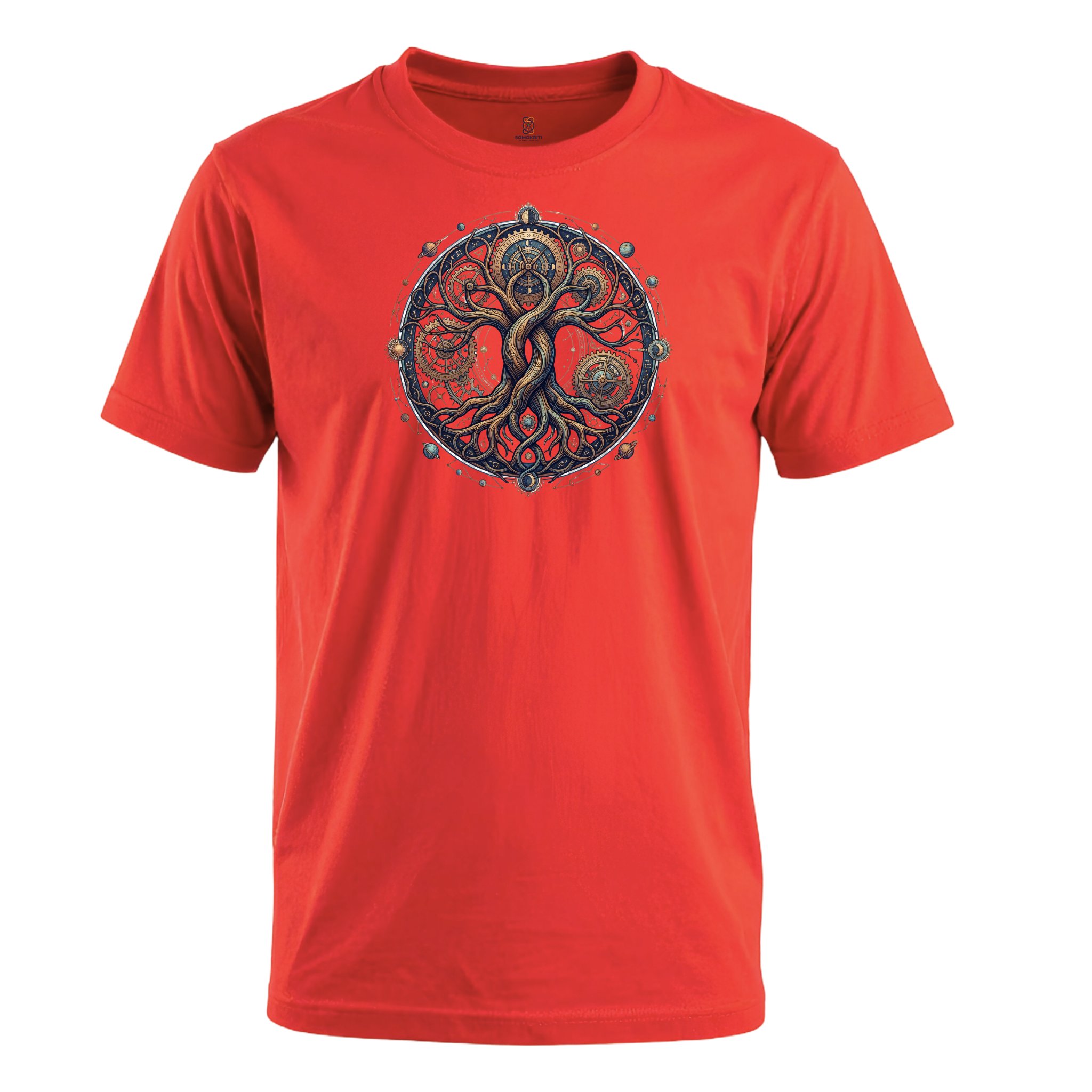 Somokriti Unisex Premium Cotton Printed T-Shirt - The Cosmic Engine | Regular Fit, Half Sleeve, Round Neck