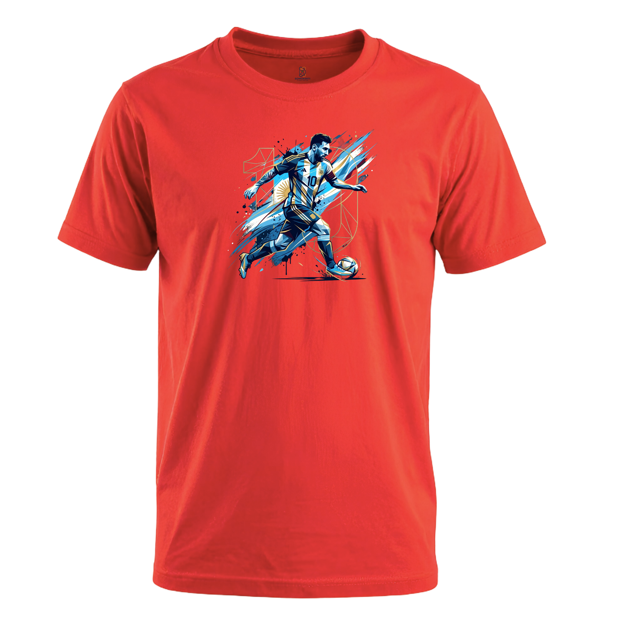 Somokriti Unisex Premium Cotton Printed T-Shirt - The G.O.A.T. | Regular Fit, Half Sleeve, Round Neck