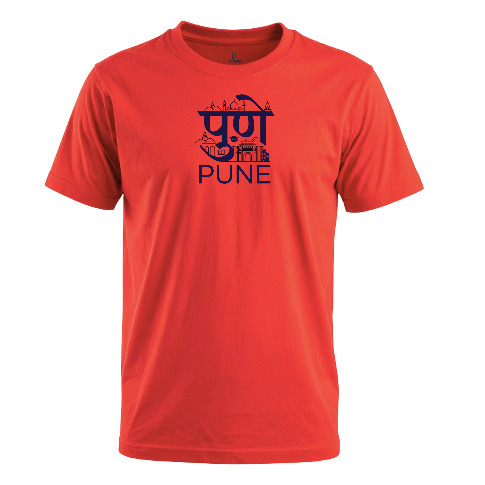 Somokriti Unisex Premium Cotton Printed T-Shirt - The Cultural Capital | Pune Heritage | Regular Fit, Half Sleeve, Round Neck