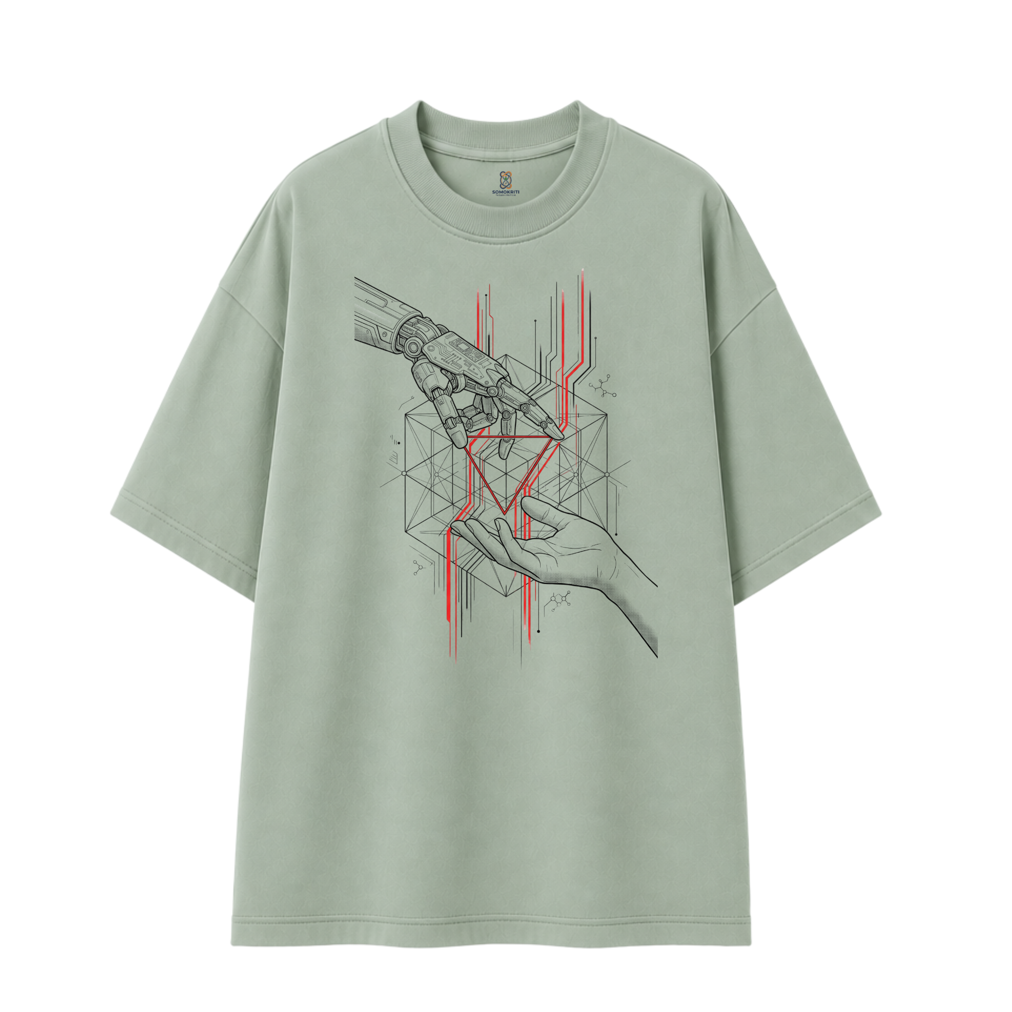 Somokriti Premium Cotton Printed T-Shirt - Synthetic Touch | Oversized Fit, Half Sleeve, Round Neck | Unisex