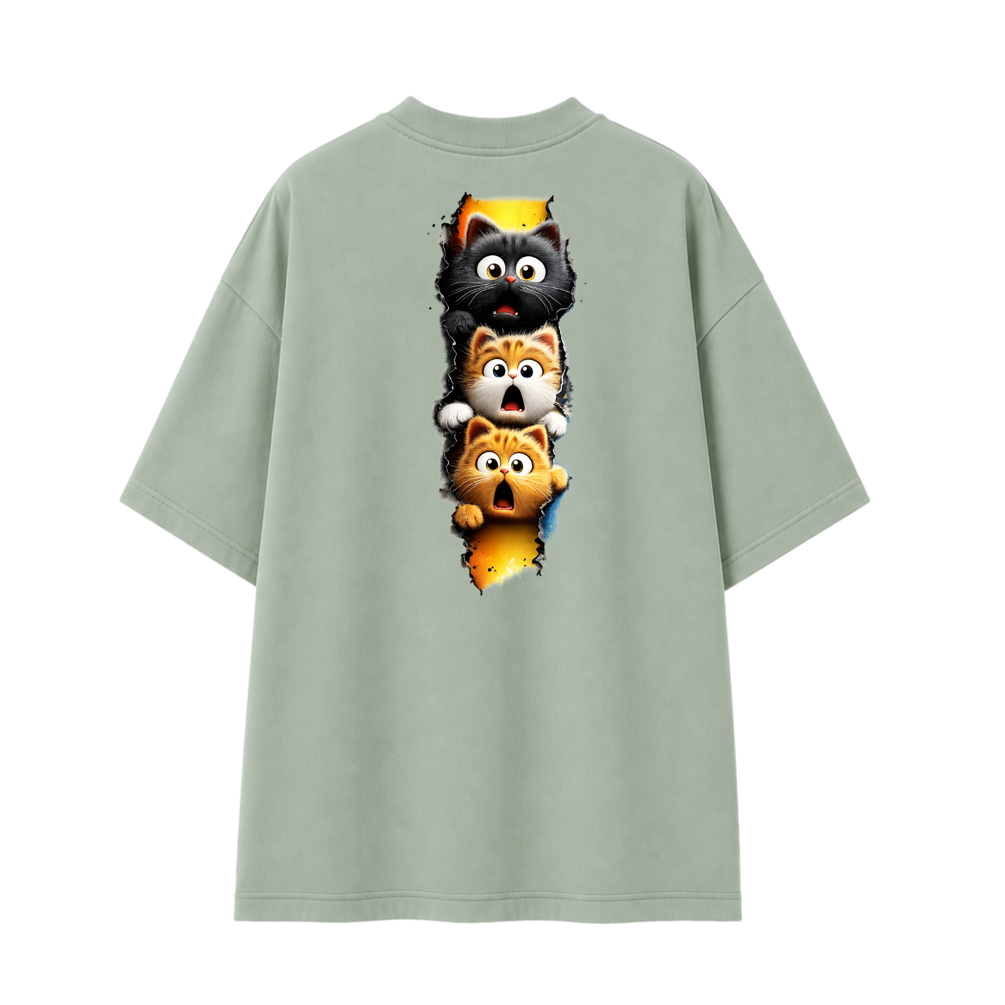 Somokriti Premium Cotton Printed T-Shirt - Curious Chaos | Oversized Fit, Half Sleeve, Round Neck | Unisex