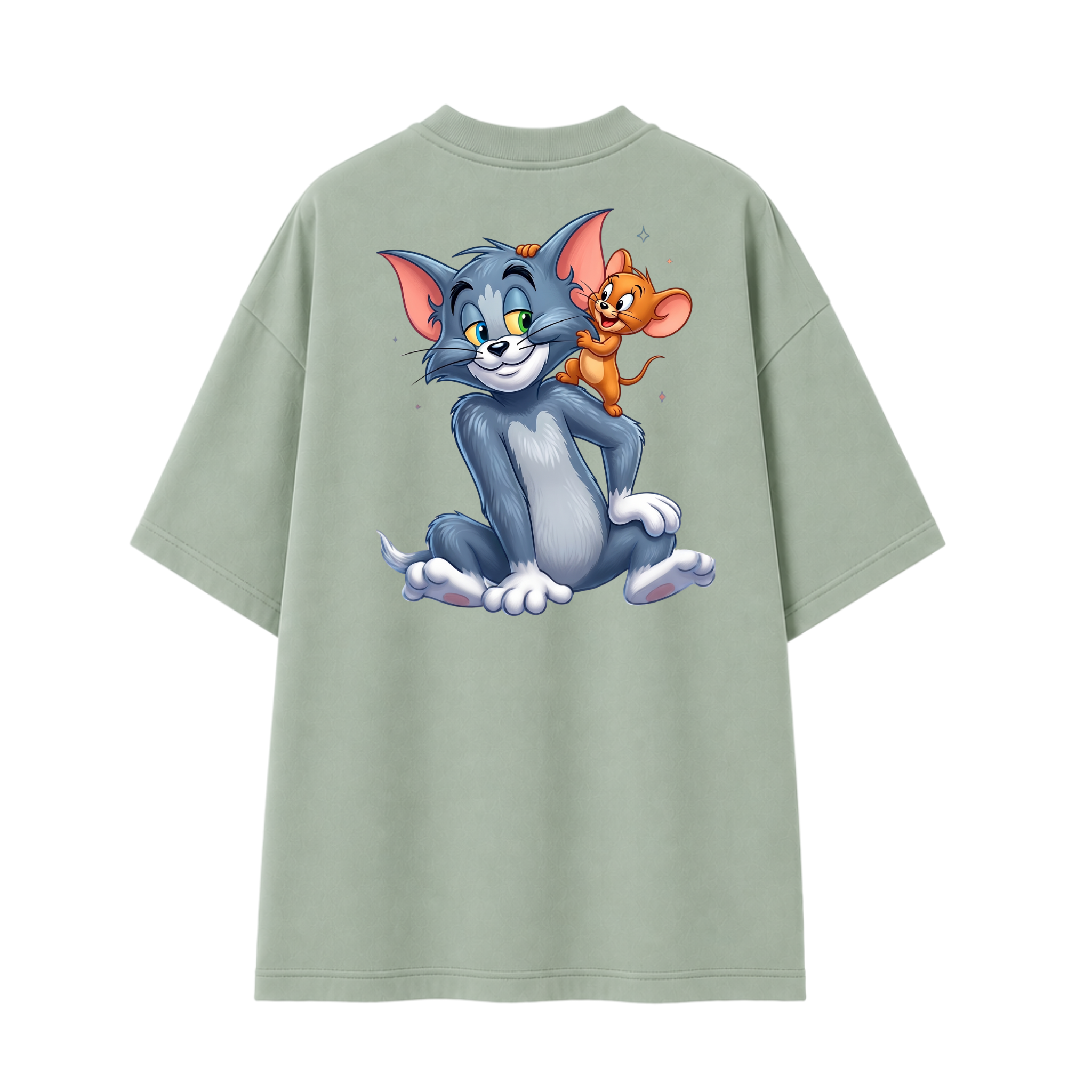 Somokriti Premium Cotton Printed T-Shirt - Tom and Jerry | Oversized Fit, Half Sleeve, Round Neck | Unisex