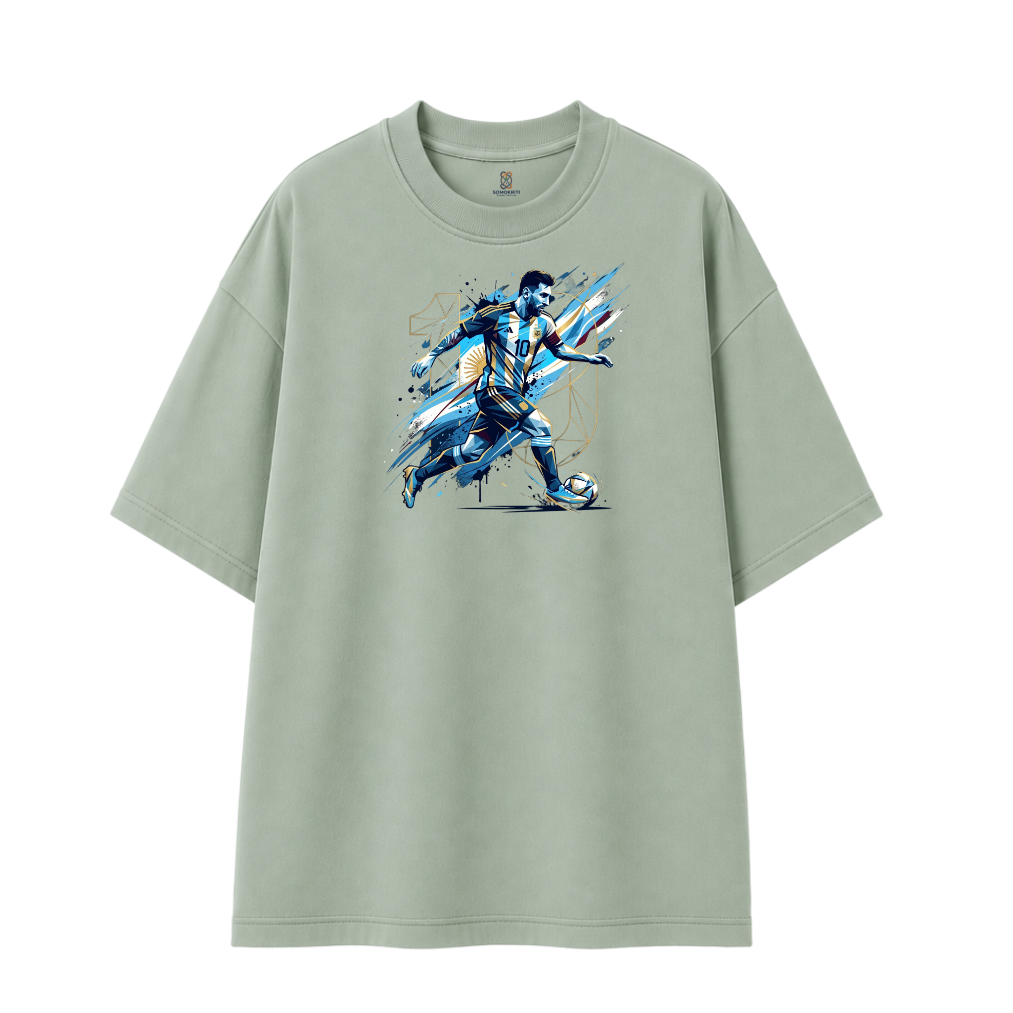 Somokriti Premium Cotton Printed T-Shirt - The G.O.A.T. | Half Sleeve, Round Neck | Unisex