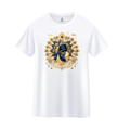 Somokriti Unisex Premium Cotton Printed T-Shirt - The Divine Melody | Golden Krishna & Peacock Aura | Regular Fit, Half Sleeve, Round Neck