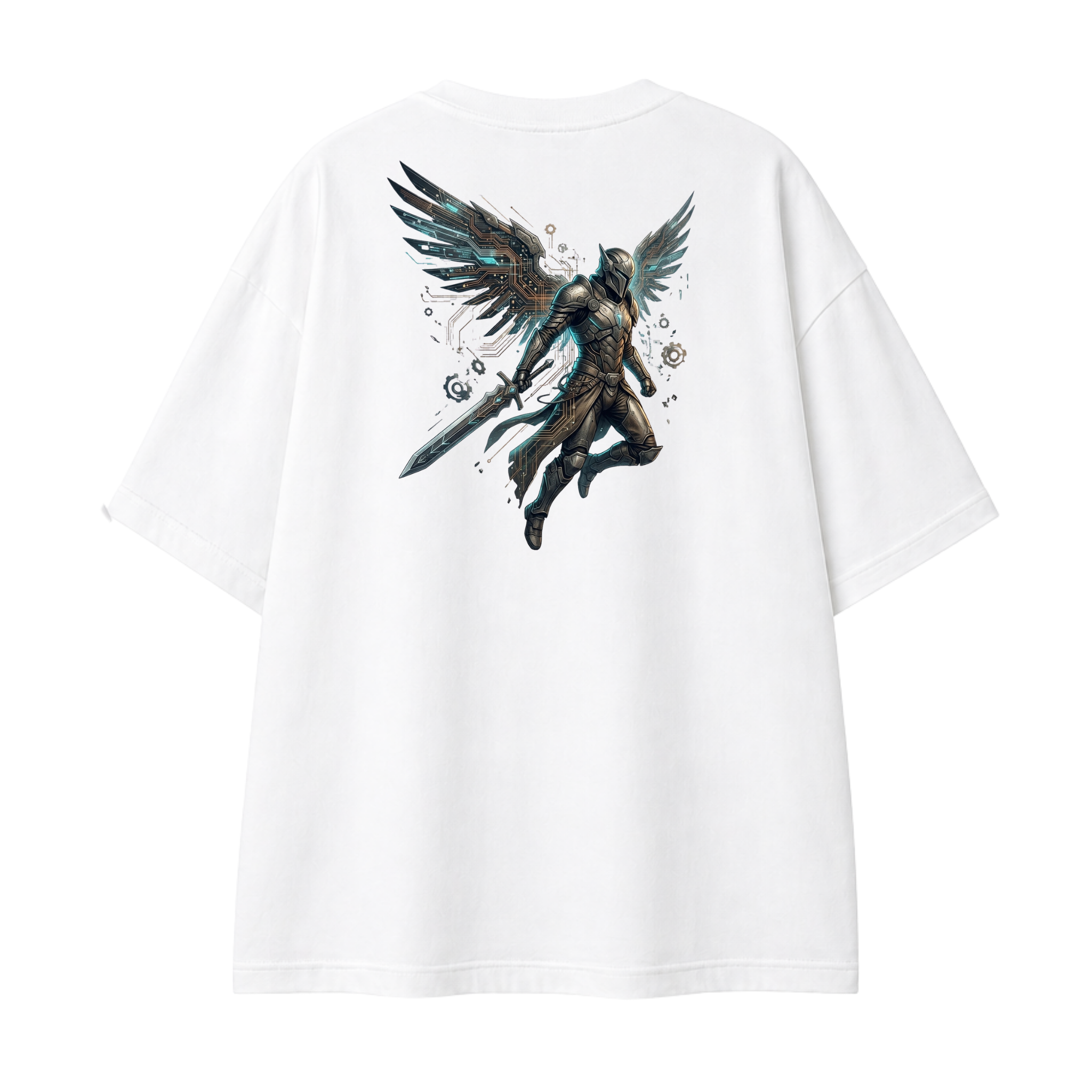 Somokriti Premium Cotton Printed T-Shirt - Nova Guardian | Oversized Fit, Half Sleeve, Round Neck | Unisex