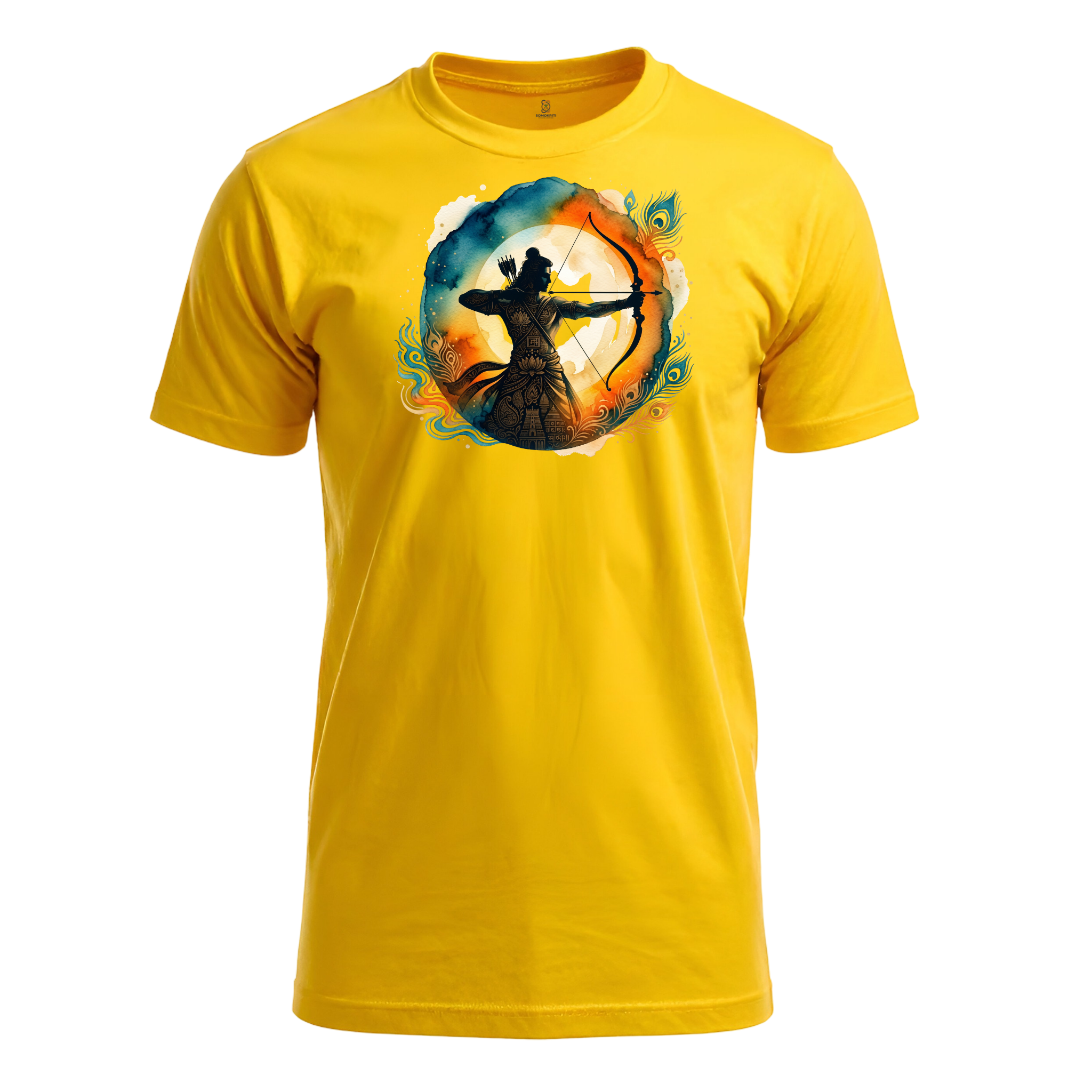Somokriti Unisex Premium Cotton Printed T-Shirt - The Infinite Aim | Lord Rama | Regular Fit, Half Sleeve, Round Neck
