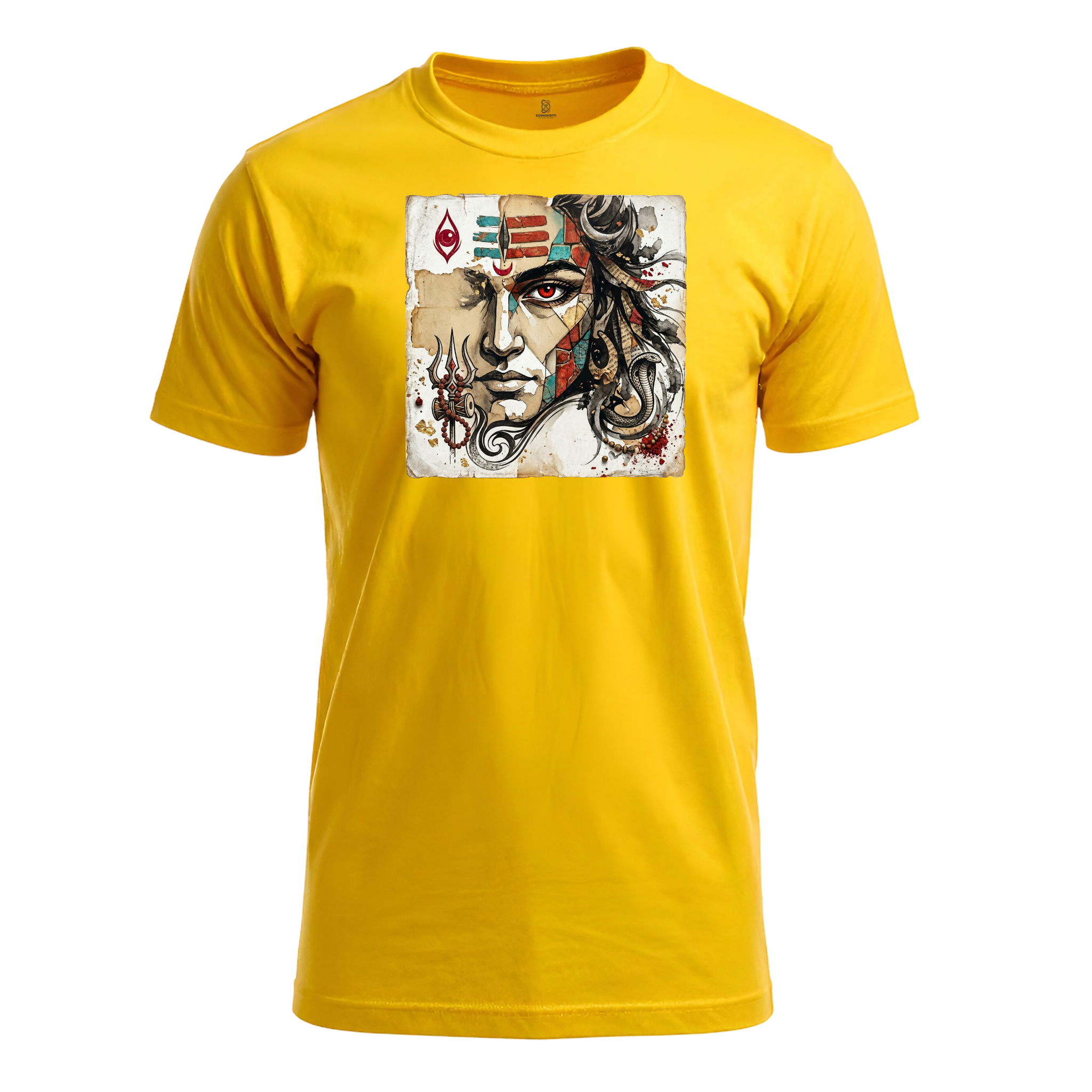 Somokriti Unisex Premium Cotton Printed T-Shirt - The Eternal Yogi | Mahadev | Regular Fit, Half Sleeve, Round Neck