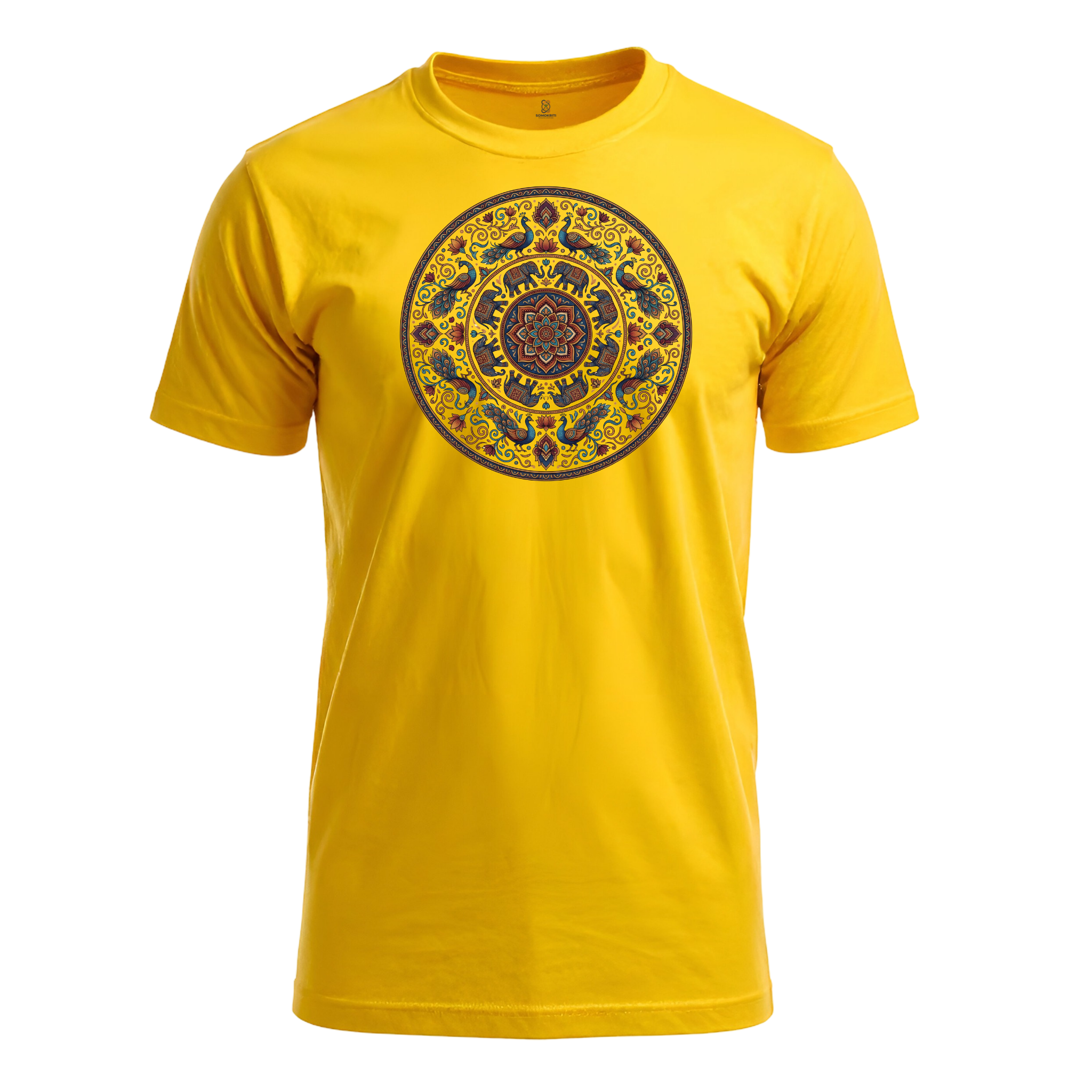 Somokriti Unisex Premium Cotton Printed T-Shirt - The Heritage Mandala | Regular Fit, Half Sleeve, Round Neck