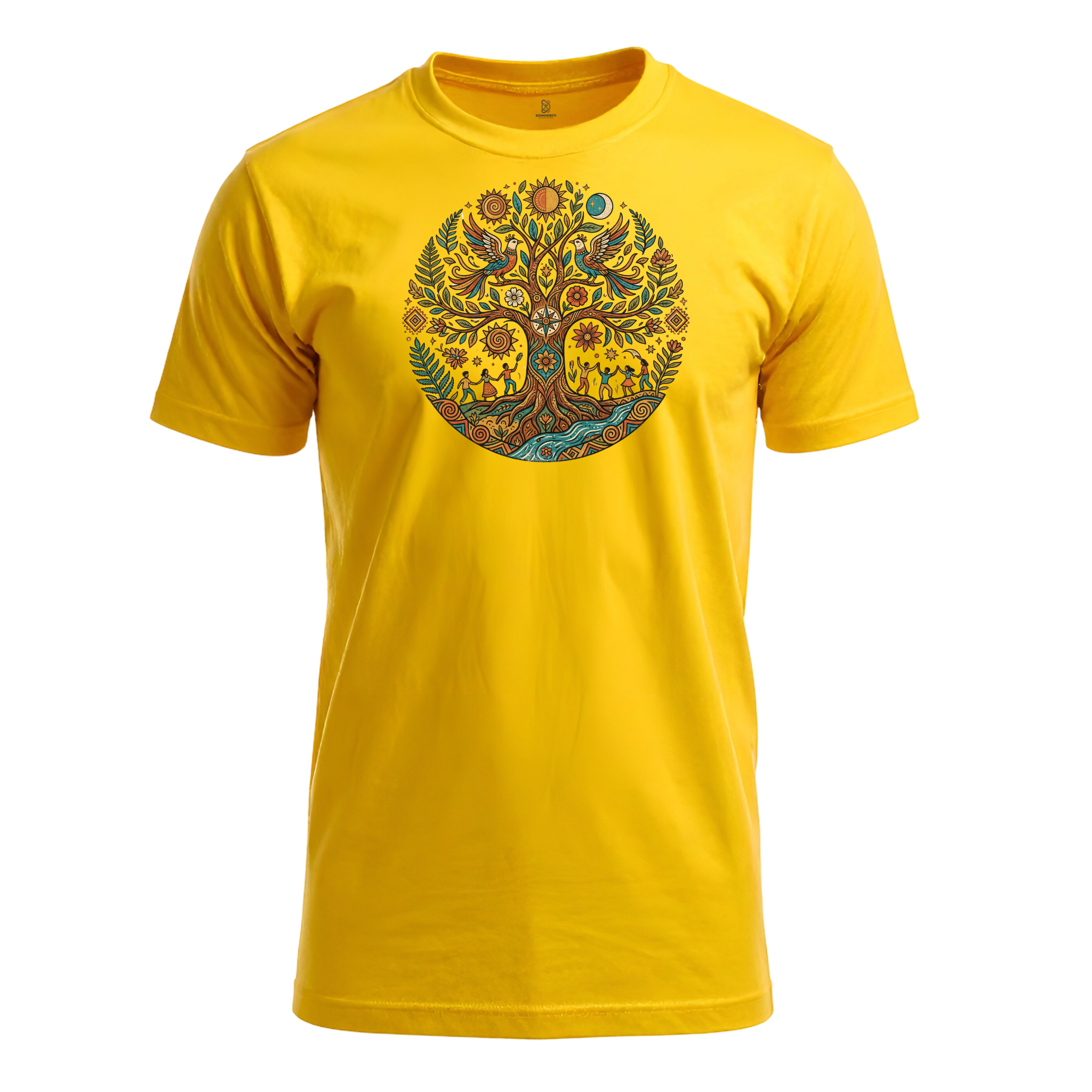 Somokriti Unisex Premium Cotton Printed T-Shirt - The Eternal Bond | Regular Fit, Half Sleeve, Round Neck
