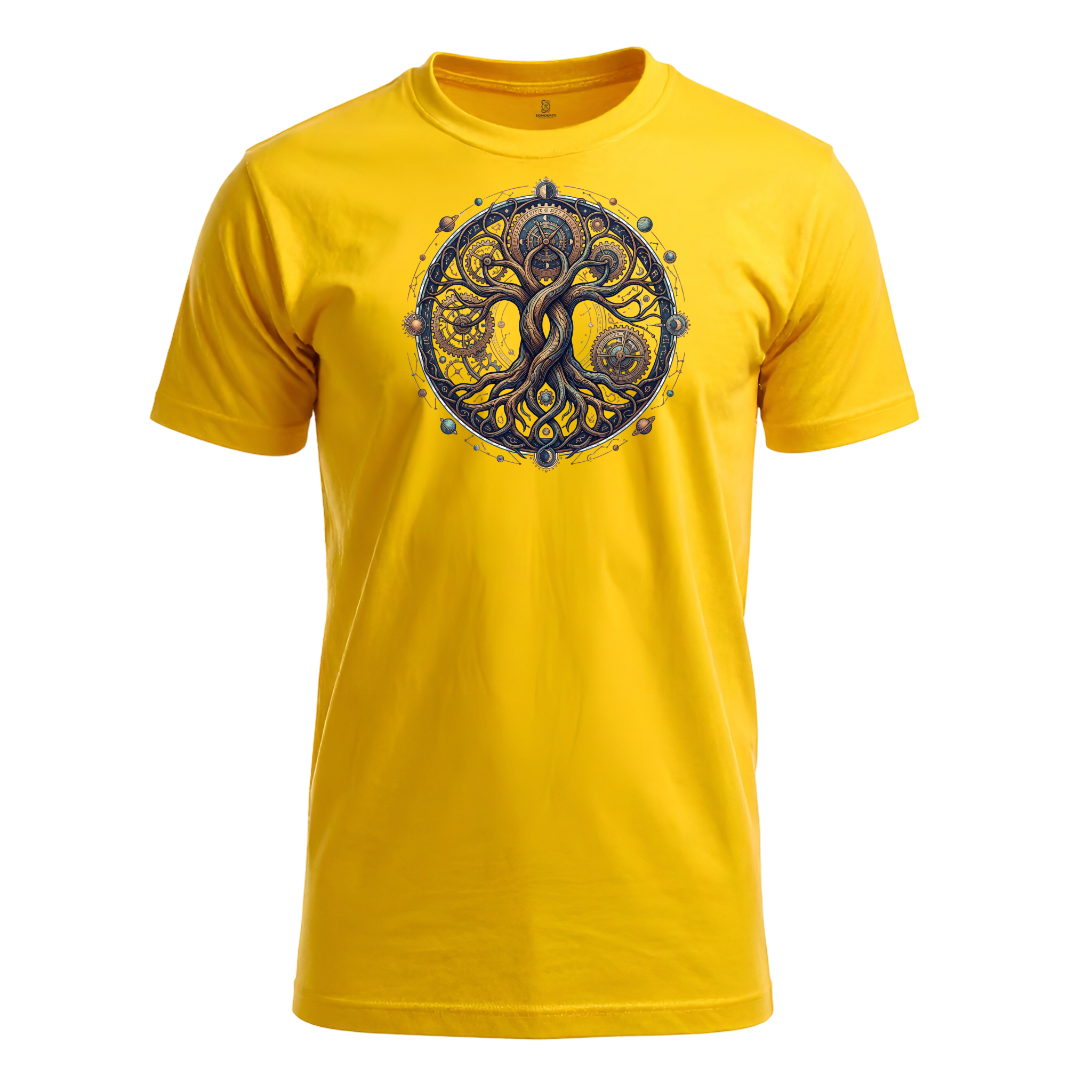 Somokriti Unisex Premium Cotton Printed T-Shirt - The Cosmic Engine | Regular Fit, Half Sleeve, Round Neck