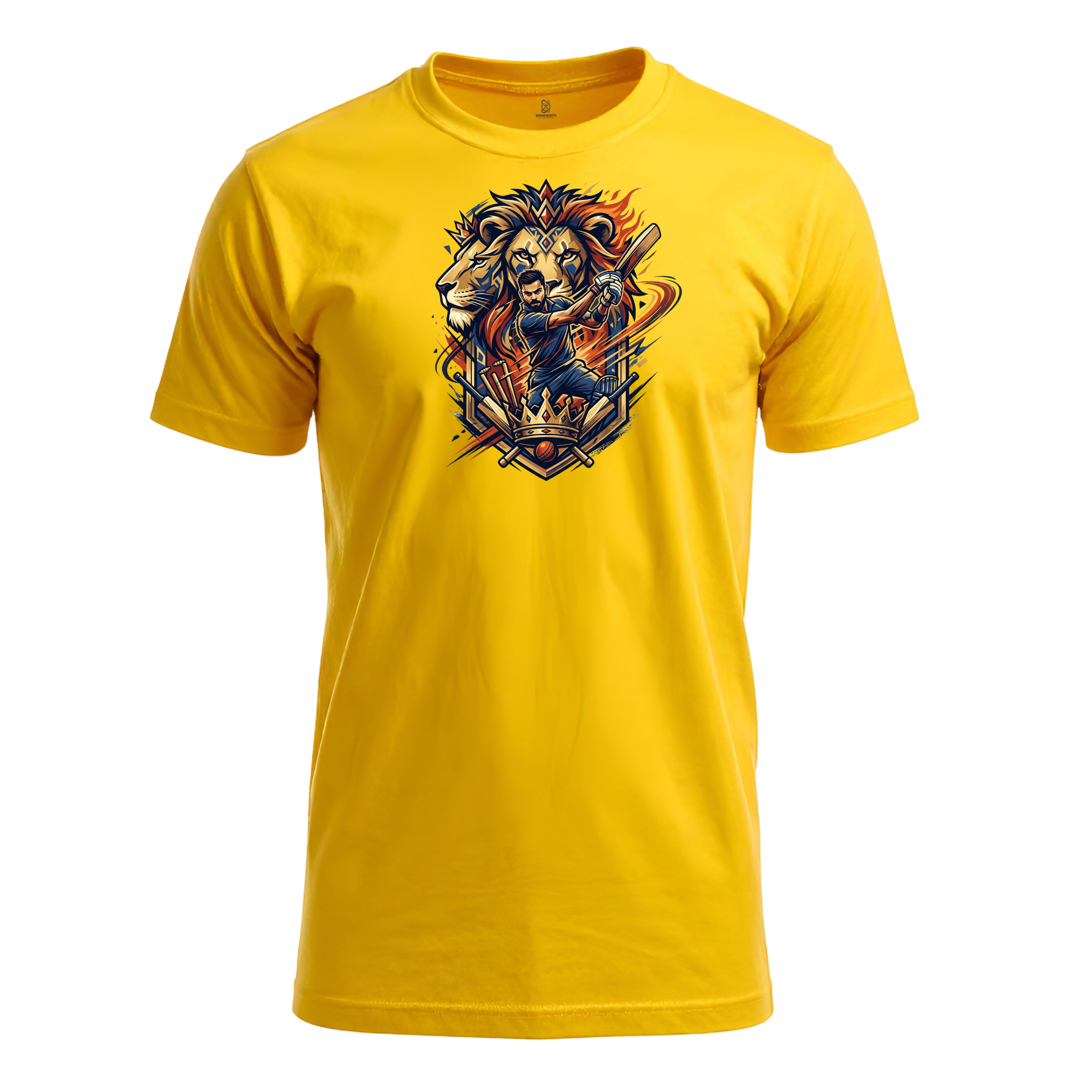 Somokriti Unisex Premium Cotton Printed T-Shirt - The King’s Roar | Regular Fit, Half Sleeve, Round Neck