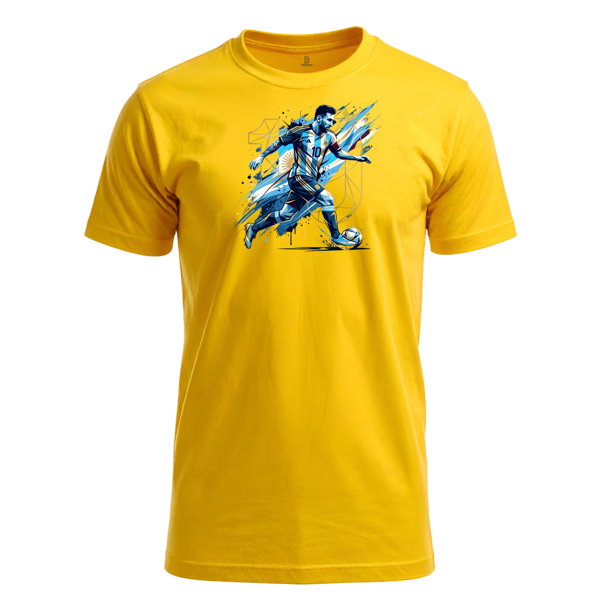 Somokriti Unisex Premium Cotton Printed T-Shirt - The G.O.A.T. | Regular Fit, Half Sleeve, Round Neck