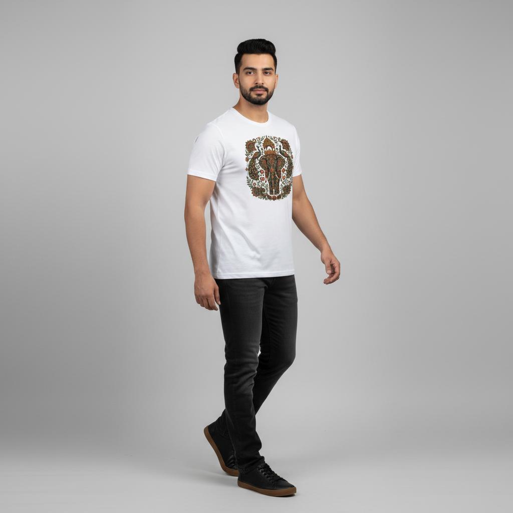 Somokriti Unisex Premium Cotton Printed T-Shirt - The Royal Heritage | Regular Fit, Half Sleeve, Round Neck