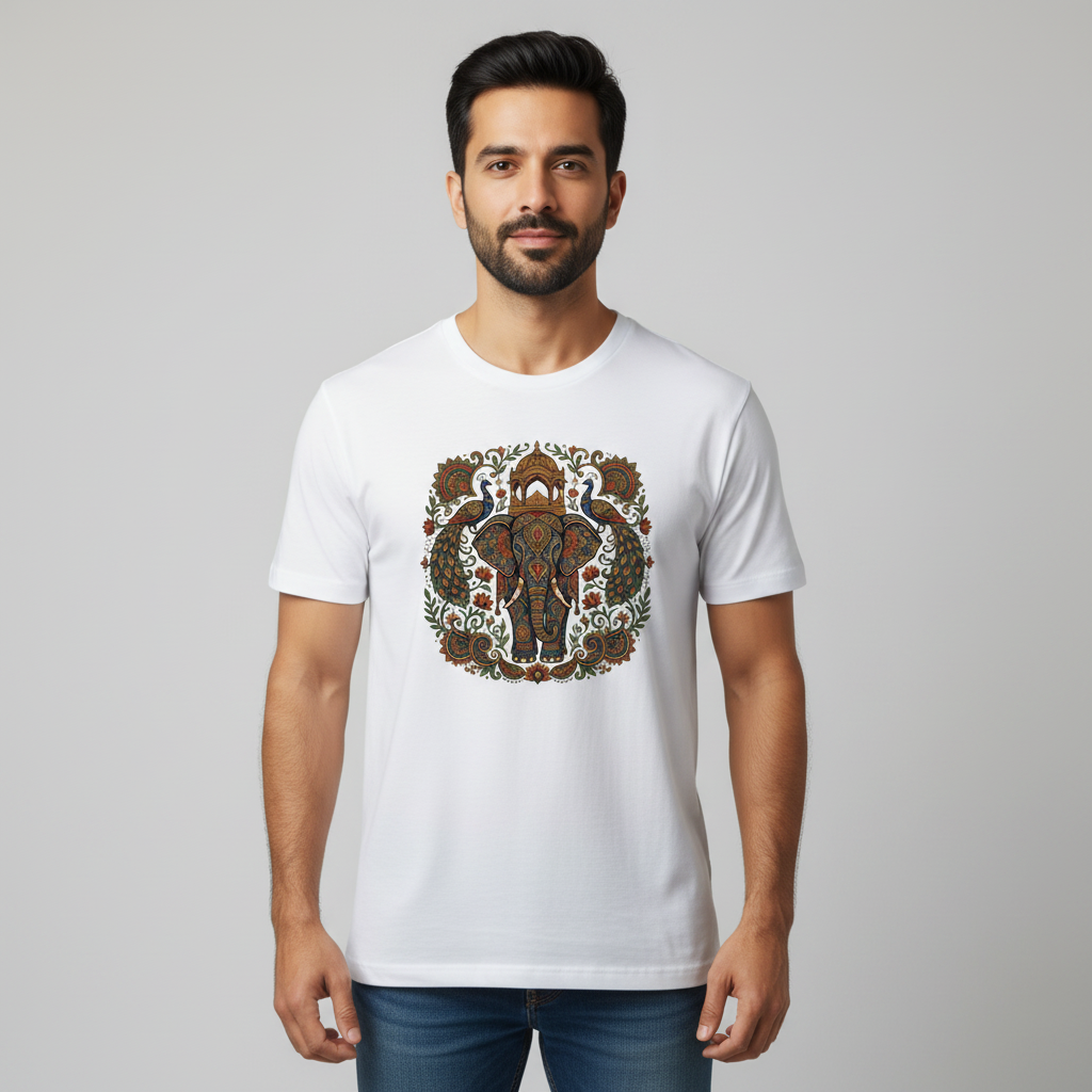 Somokriti Unisex Premium Cotton Printed T-Shirt - The Royal Heritage | Regular Fit, Half Sleeve, Round Neck